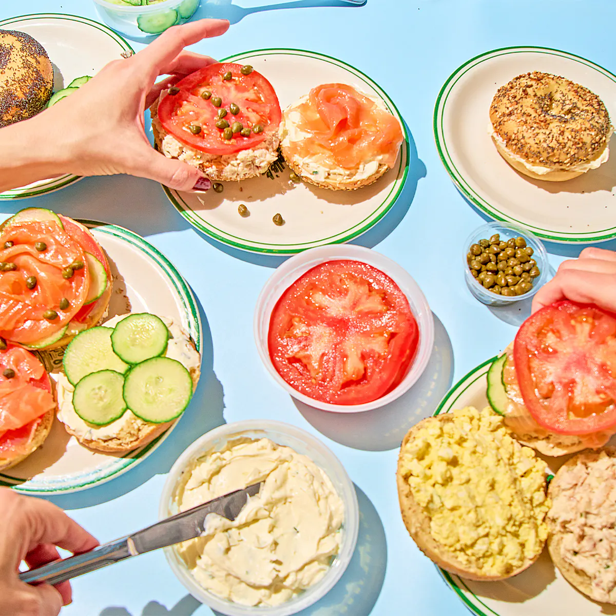 Bagel Brunch Tower for 6 + 10 Year Anniversary Gift Set by Sadelle's - Alternate image 1