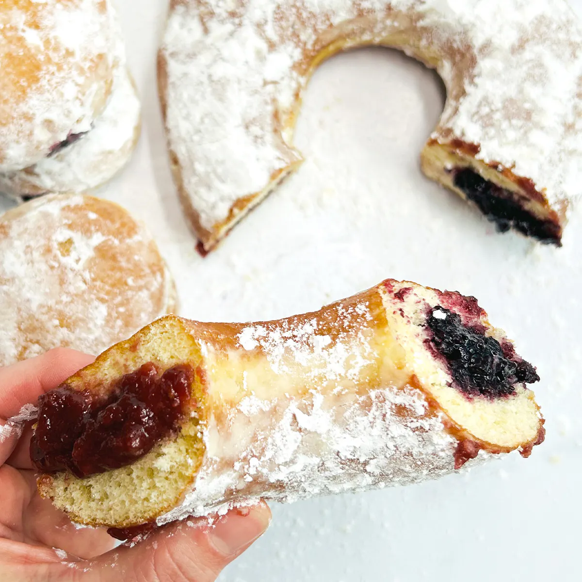 Hanukkah Jumbo Sufganiyot Jelly Filled Donut by Angel Food Bakery - Alternate image 1