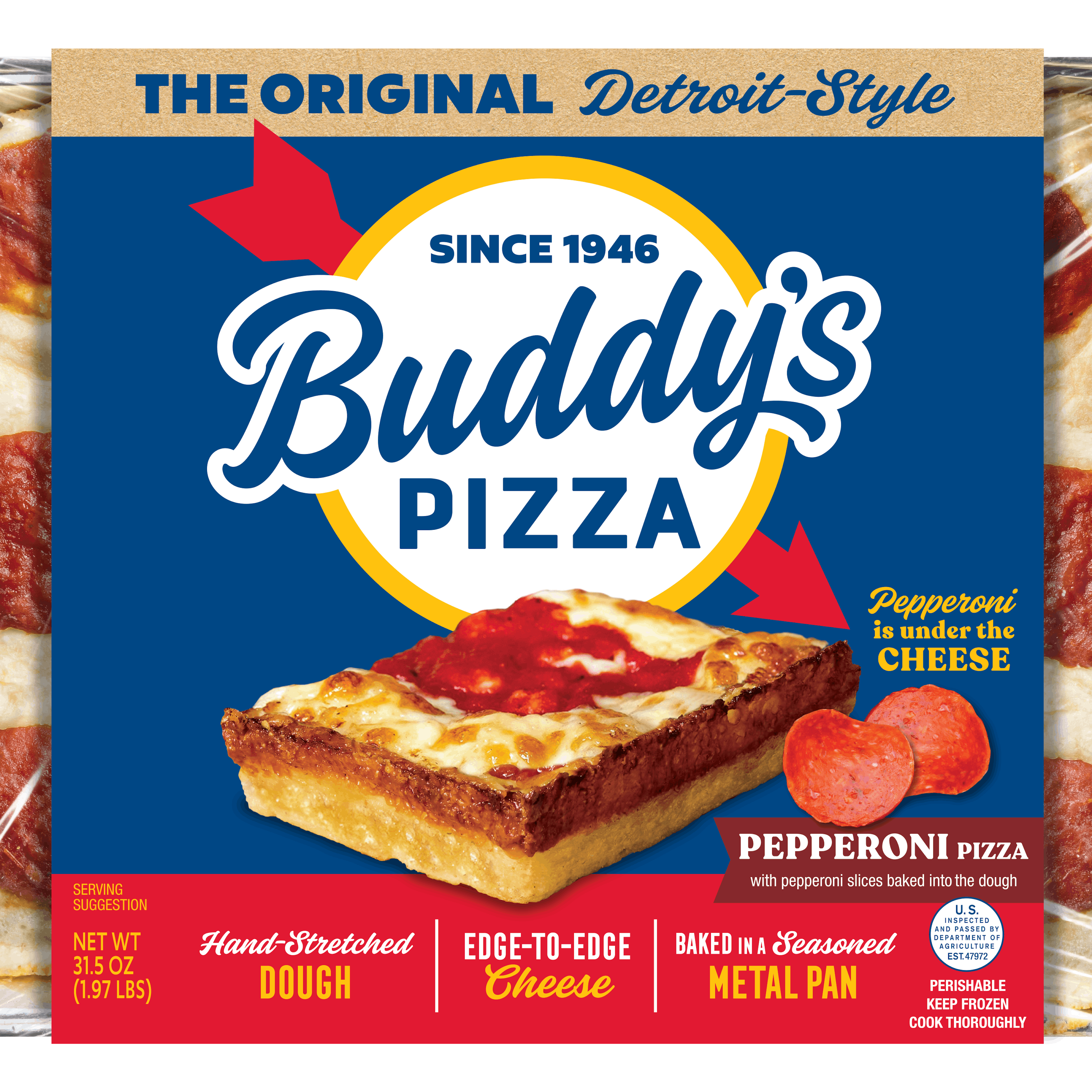 Detroit-Style Pizza Squares Best Seller - 3 Pack by Buddy's Pizza - Alternate image 4