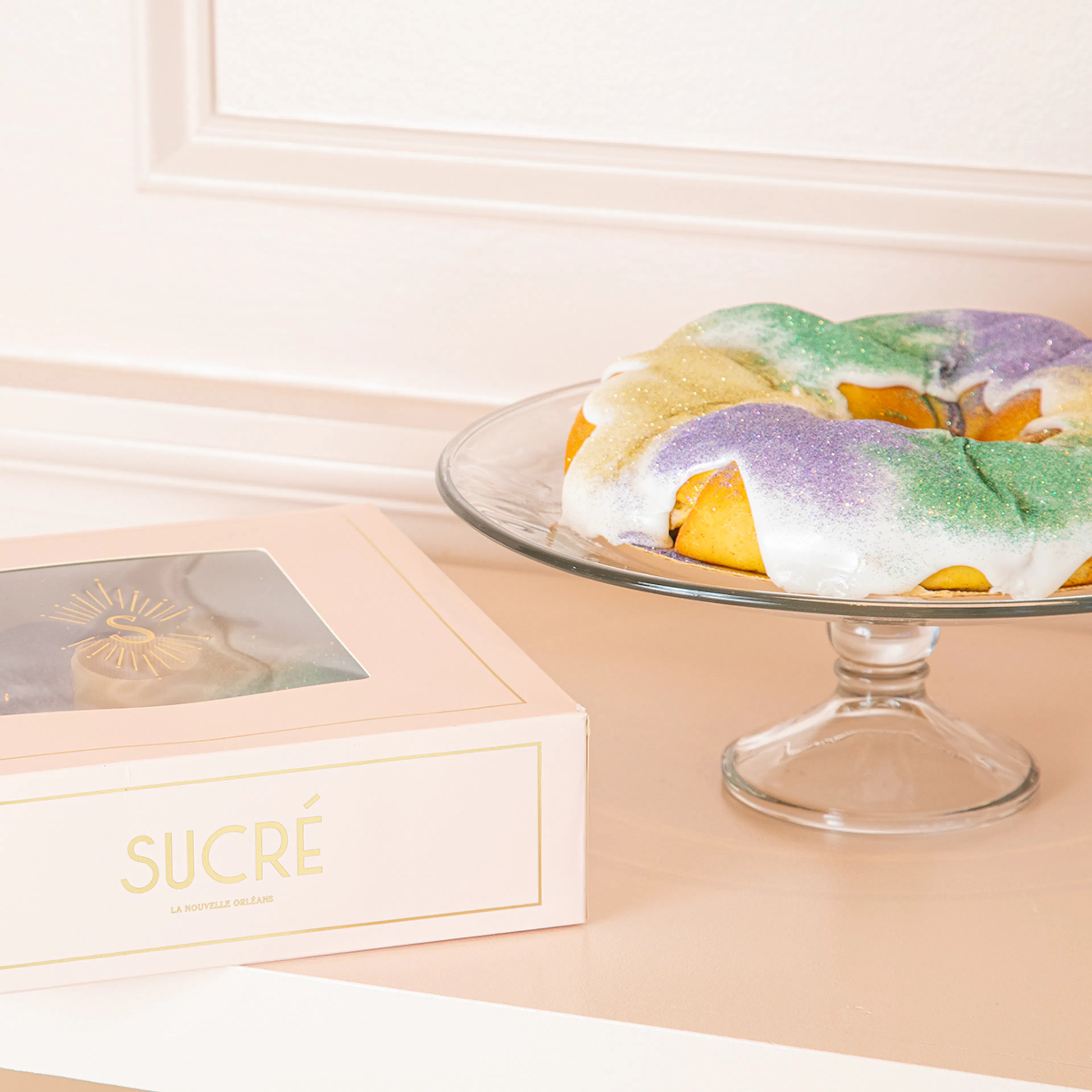 Mardi Gras Macarons + King Cake Combo by Sucré - Alternate image 3