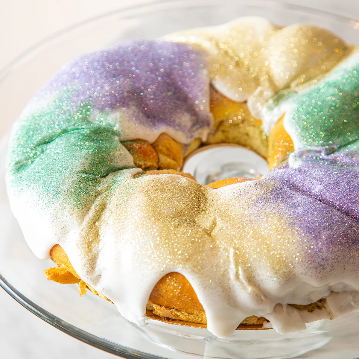 Mardi Gras Macarons + King Cake Combo by Sucré - Alternate image 1