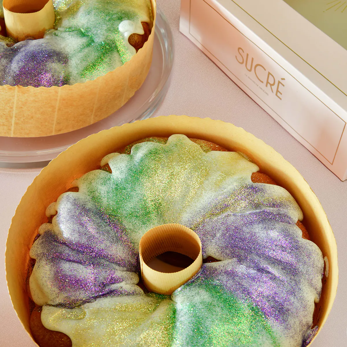 Mardi Gras Macarons + King Cake Combo by Sucré - Alternate image 2