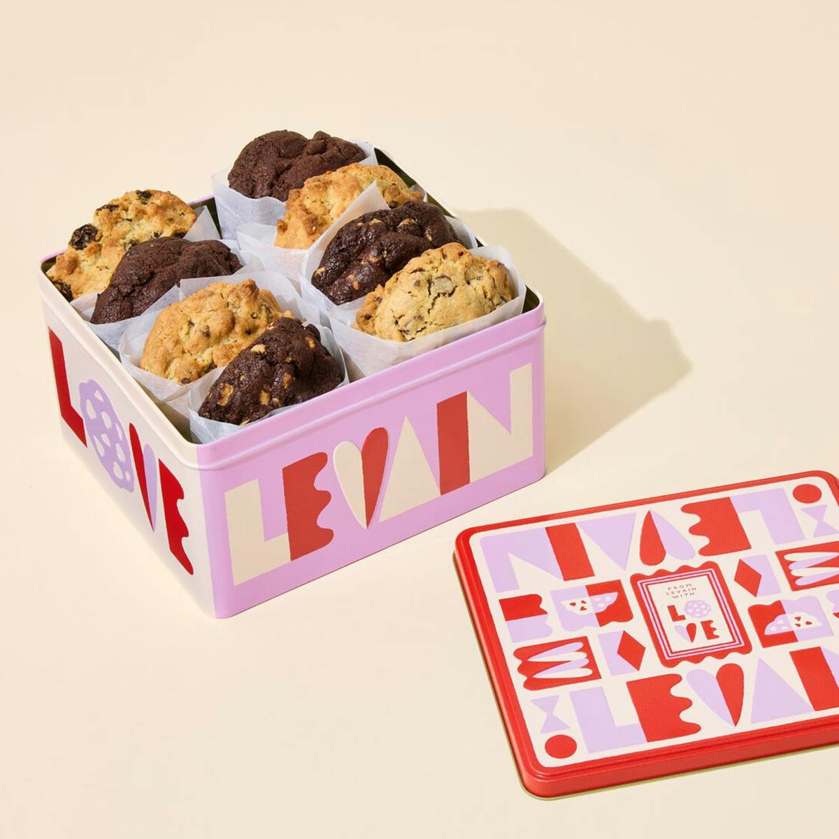 Valentines Cookie Gift Tin - 8 Pack by Levain Bakery - Alternate image 1