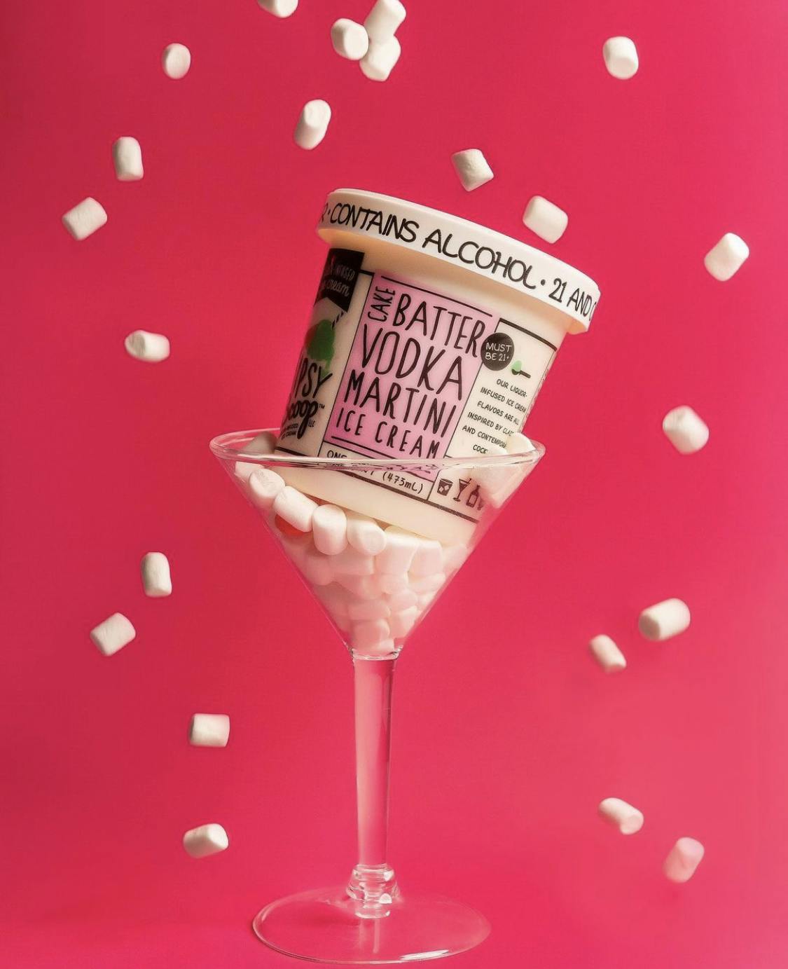 “Drunk in Love” Valentine’s Day Boozy Ice Cream - 4 Pints by Tipsy Scoop Boozy Ice Cream - Alternate image 1