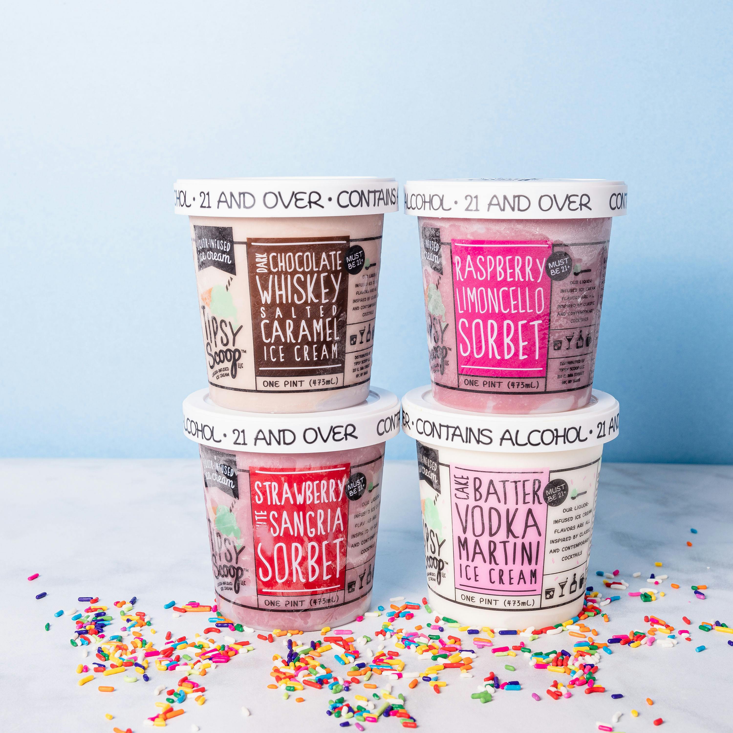 “Drunk in Love” Valentine’s Day Boozy Ice Cream - 4 Pints by Tipsy Scoop Boozy Ice Cream - Alternate image 5