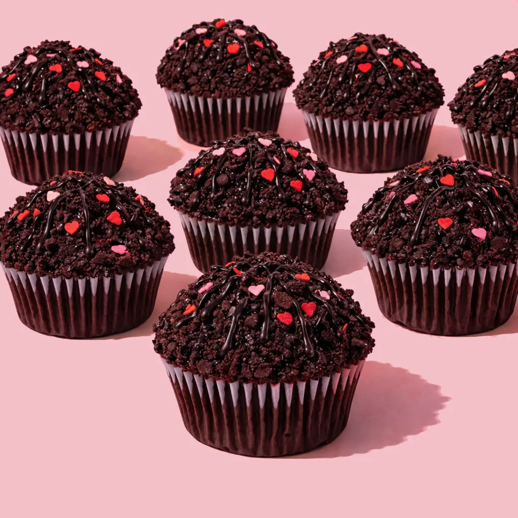 Valentine's Day Brooklyn Blackout Cupcakes - 8 Pack by Brooklyn Blackout Company - Alternate image 1