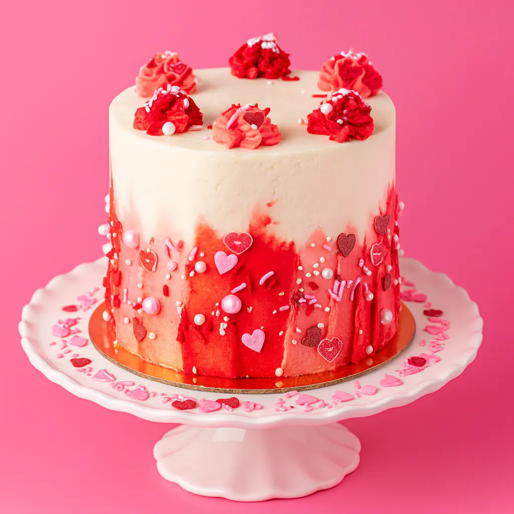 "Cupid's Craving Valentine's Day" French Vanilla Cake by Dessert Gallery