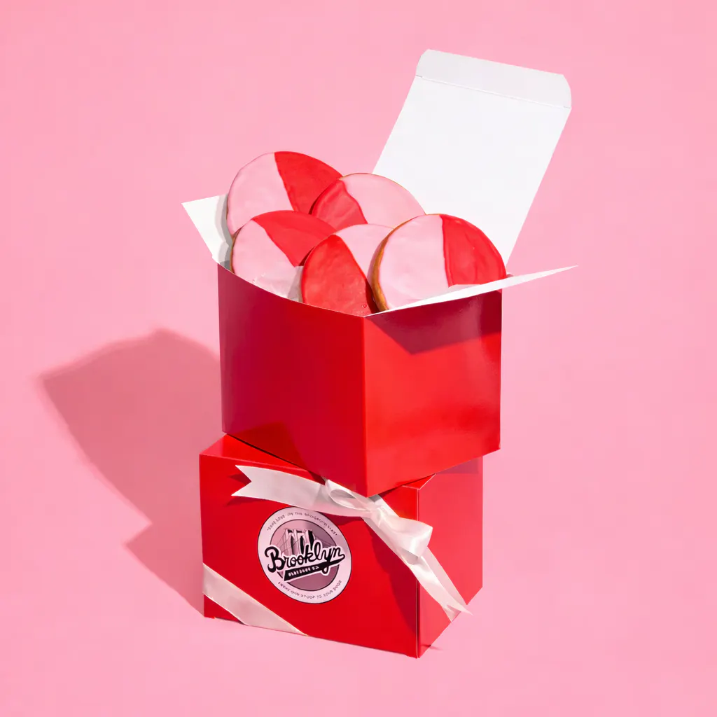 Valentine's Day "Pink & Red" Cookies - 12 Pack by Brooklyn Blackout Company - Alternate image 2