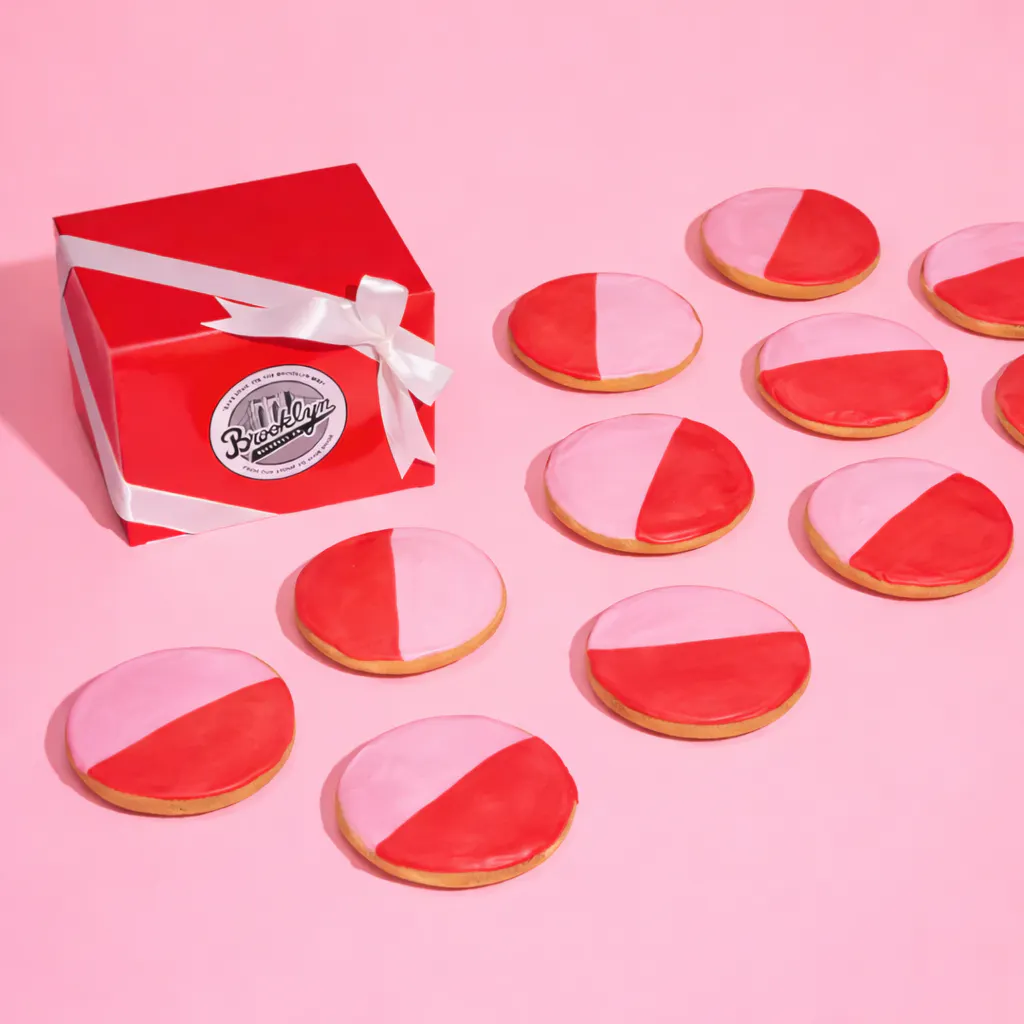 Valentine's Day "Pink & Red" Cookies - 12 Pack by Brooklyn Blackout Company