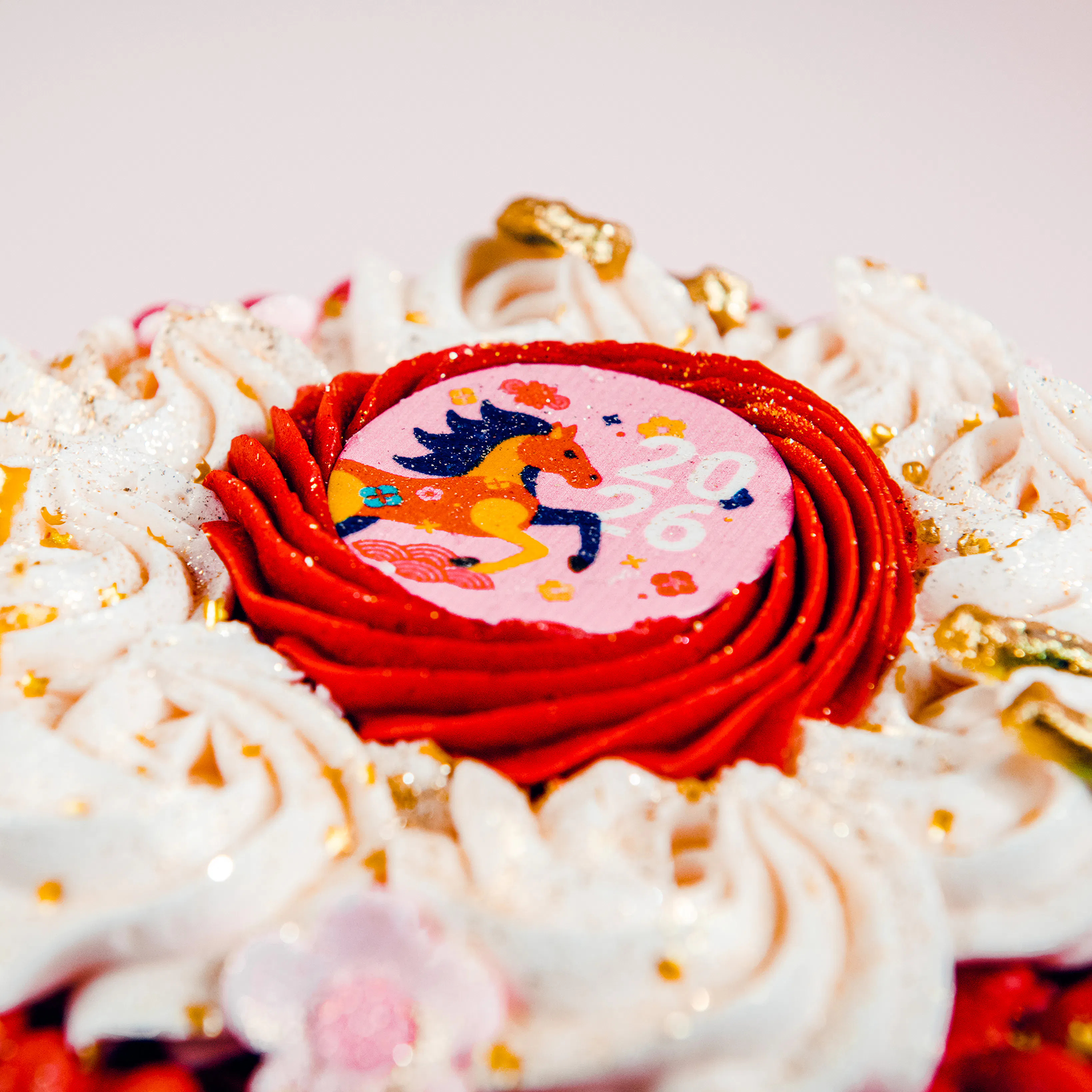 "Year of the Horse" Lunar New Year Celebration Cake by Trophy Cupcakes - Alternate image 5