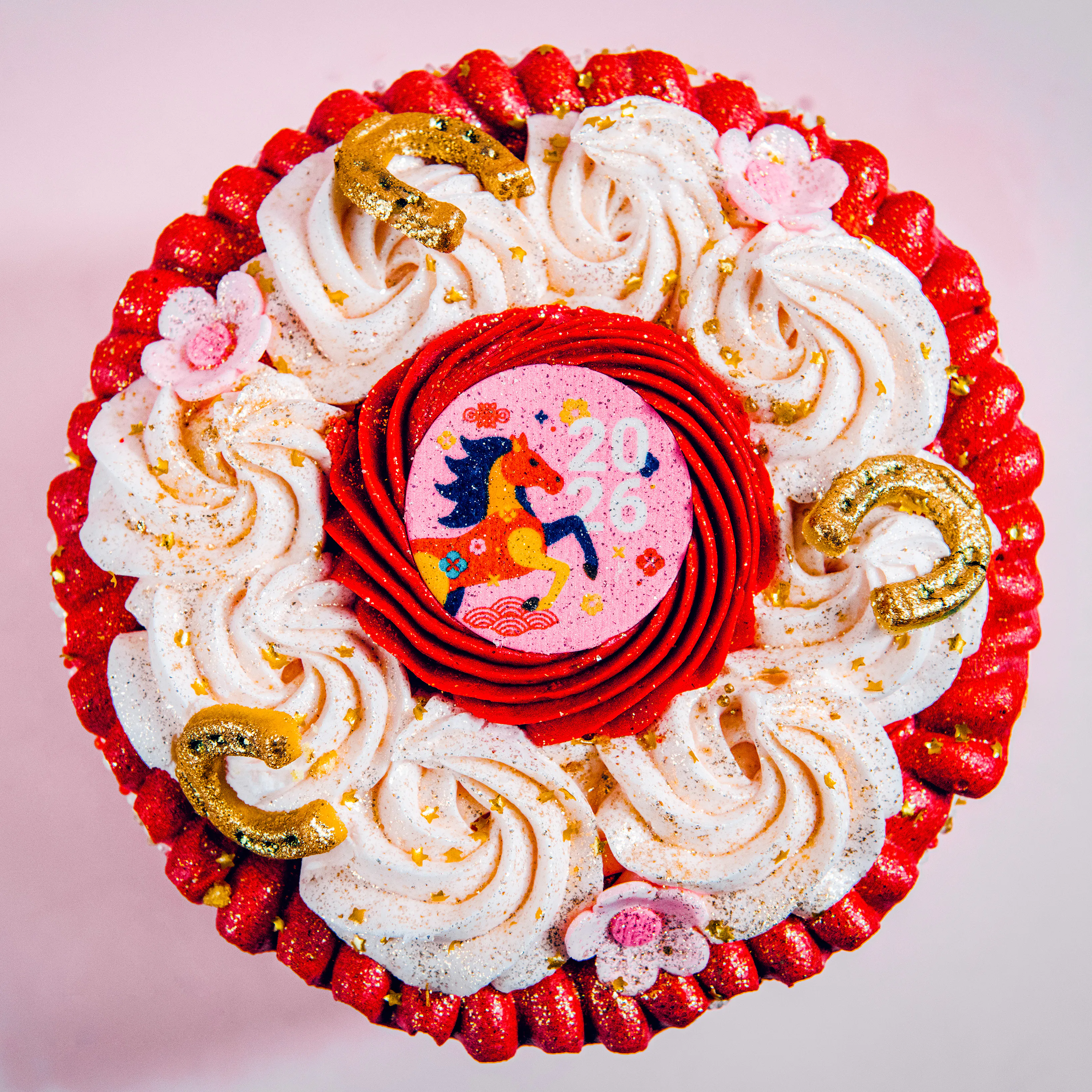 "Year of the Horse" Lunar New Year Celebration Cake by Trophy Cupcakes - Alternate image 4