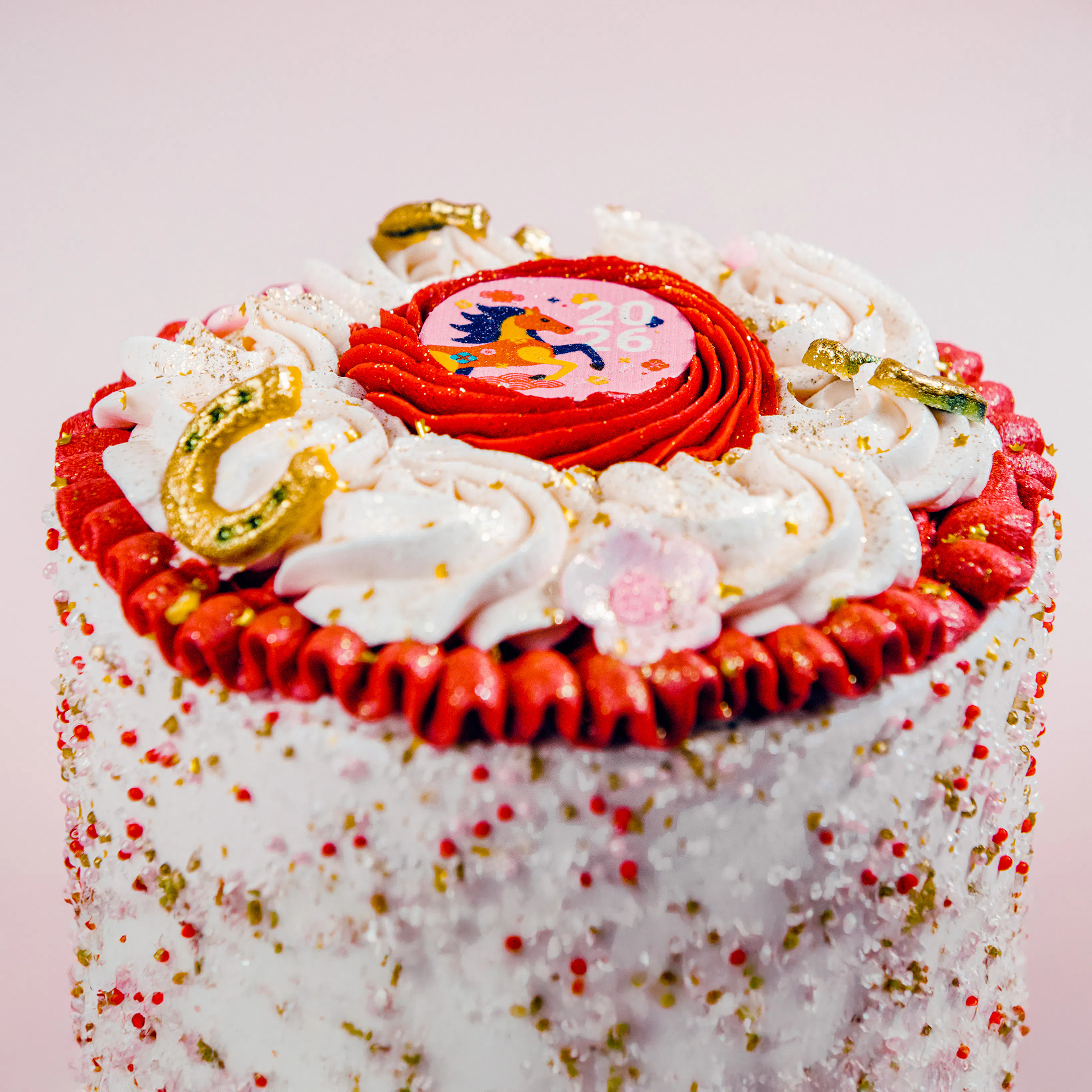 "Year of the Horse" Lunar New Year Celebration Cake by Trophy Cupcakes - Alternate image 1