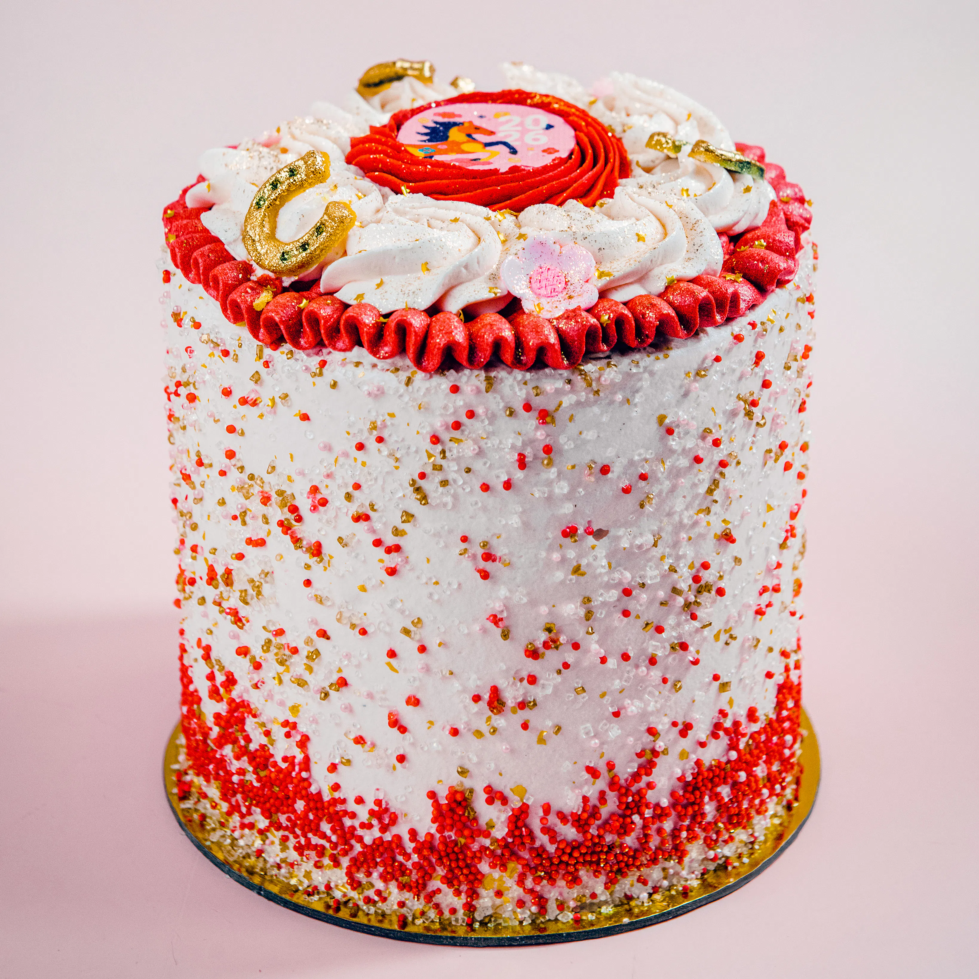 "Year of the Horse" Lunar New Year Celebration Cake by Trophy Cupcakes