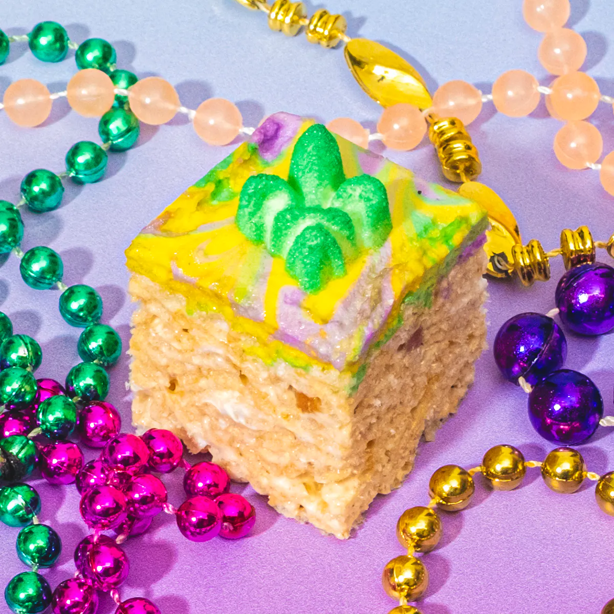 Mardi Gras Rice Krispie Treats - 12 Pack by Treat House - Alternate image 2
