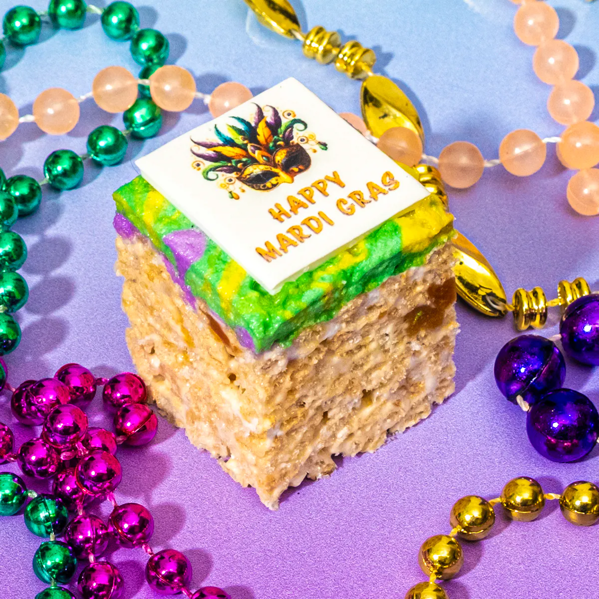 Mardi Gras Rice Krispie Treats - 12 Pack by Treat House - Alternate image 1