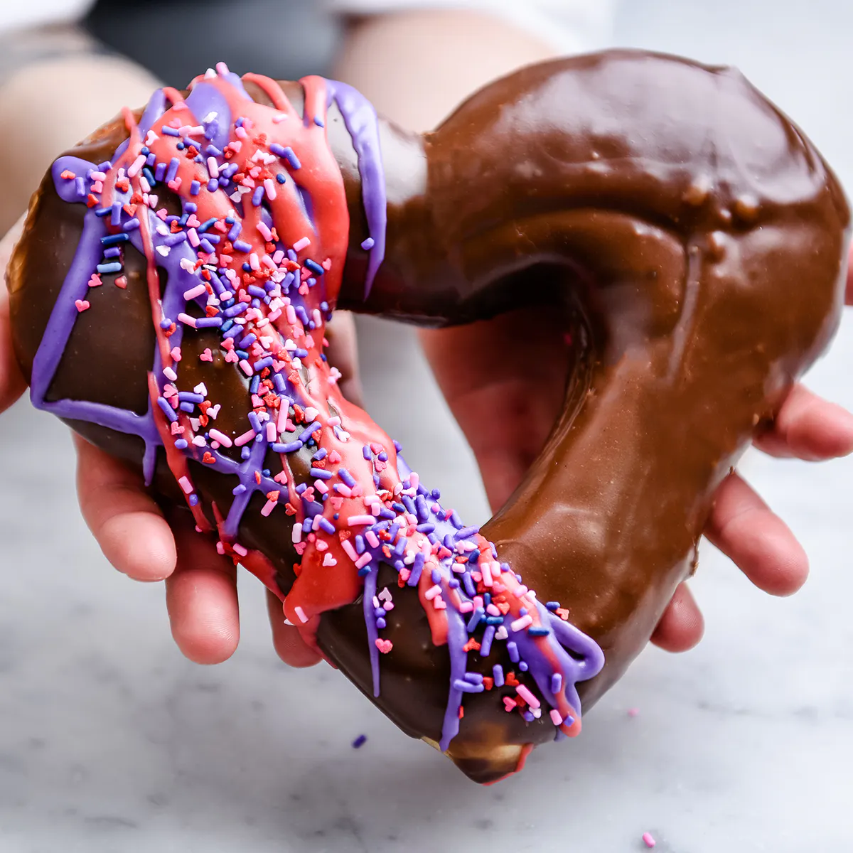 Valentine's Day Big-Ass Heart Jumbo Donut by Angel Food Bakery