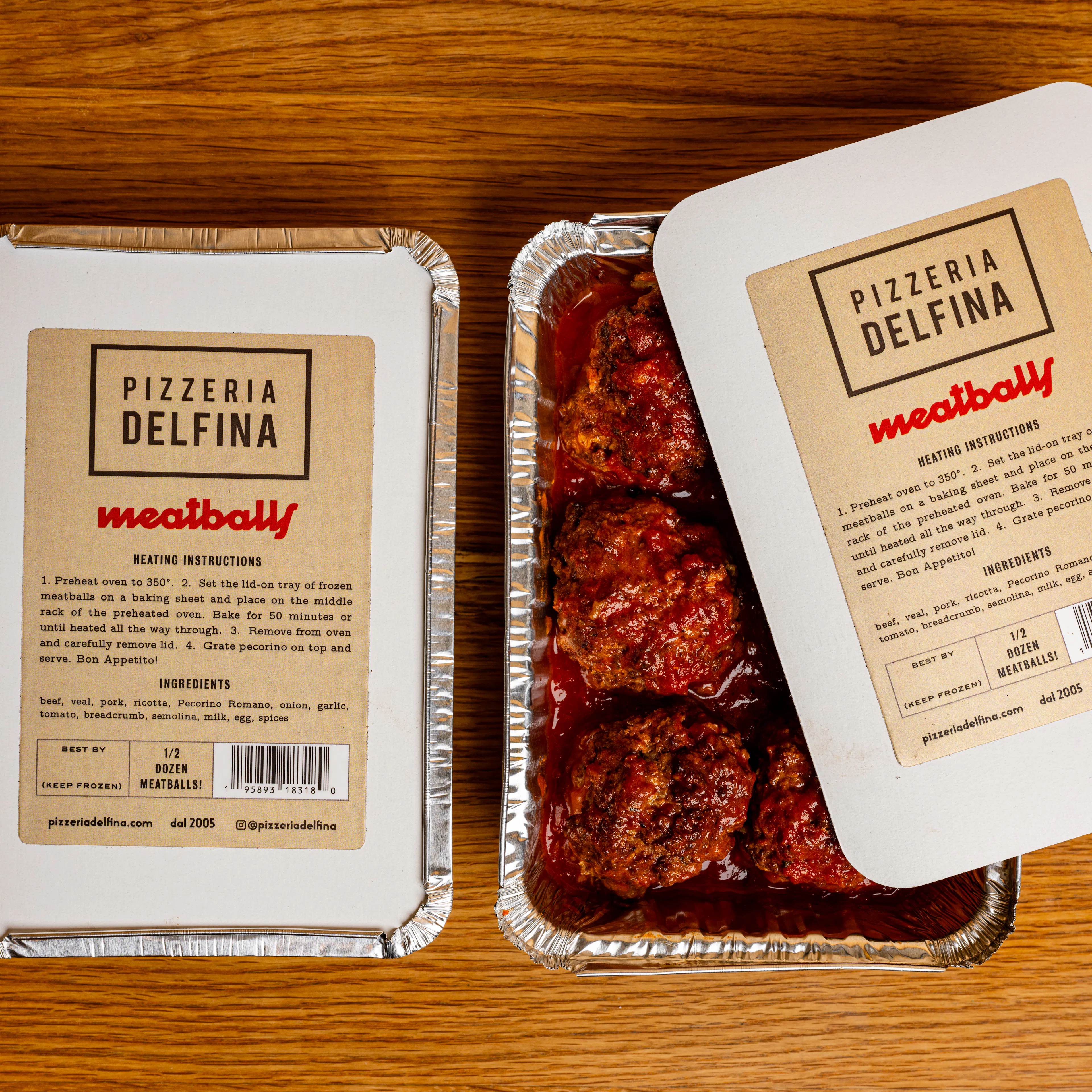 Neapolitan Meatballs in Sugo - 12 Pack by Pizzeria Delfina - Alternate image 1