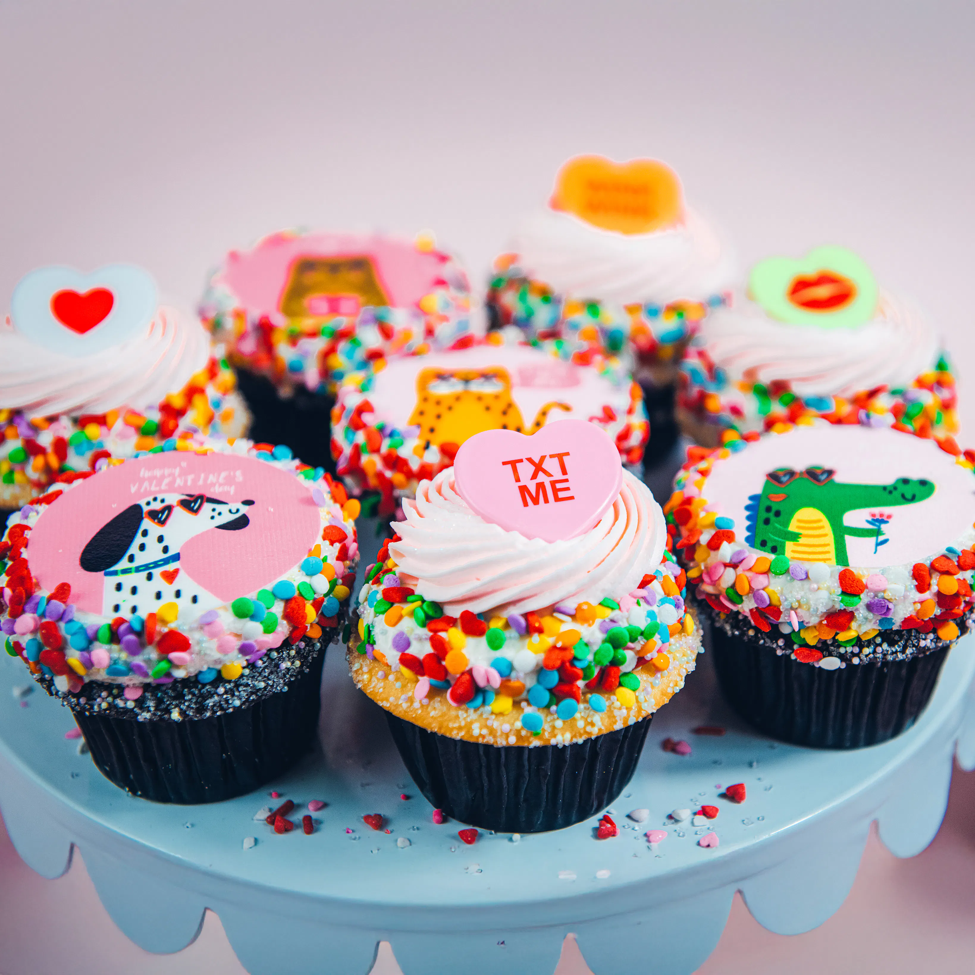 Party Animal Valentine Cupcakes - 12 Pack by Trophy Cupcakes - Alternate image 4