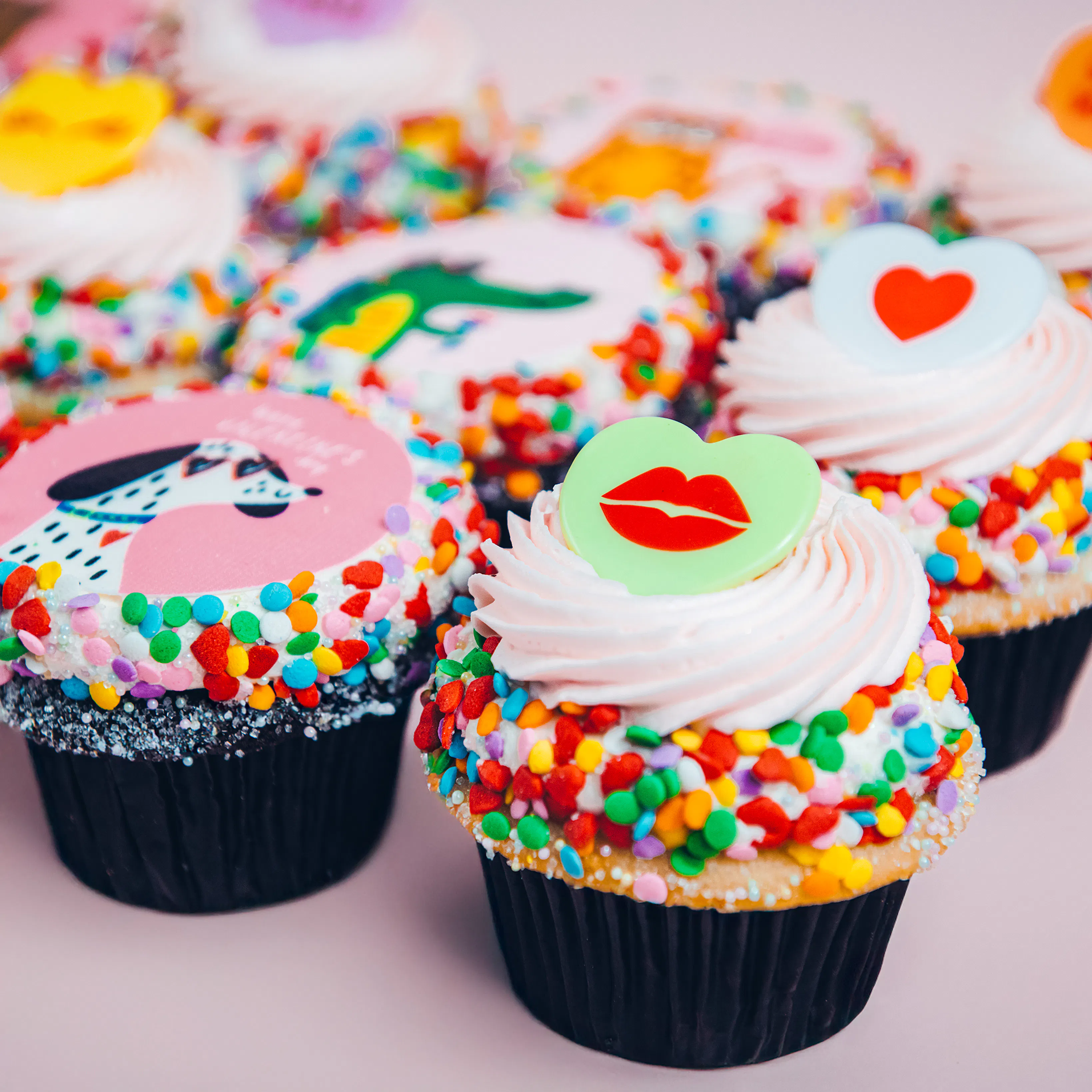 Party Animal Valentine Cupcakes - 12 Pack by Trophy Cupcakes - Alternate image 2