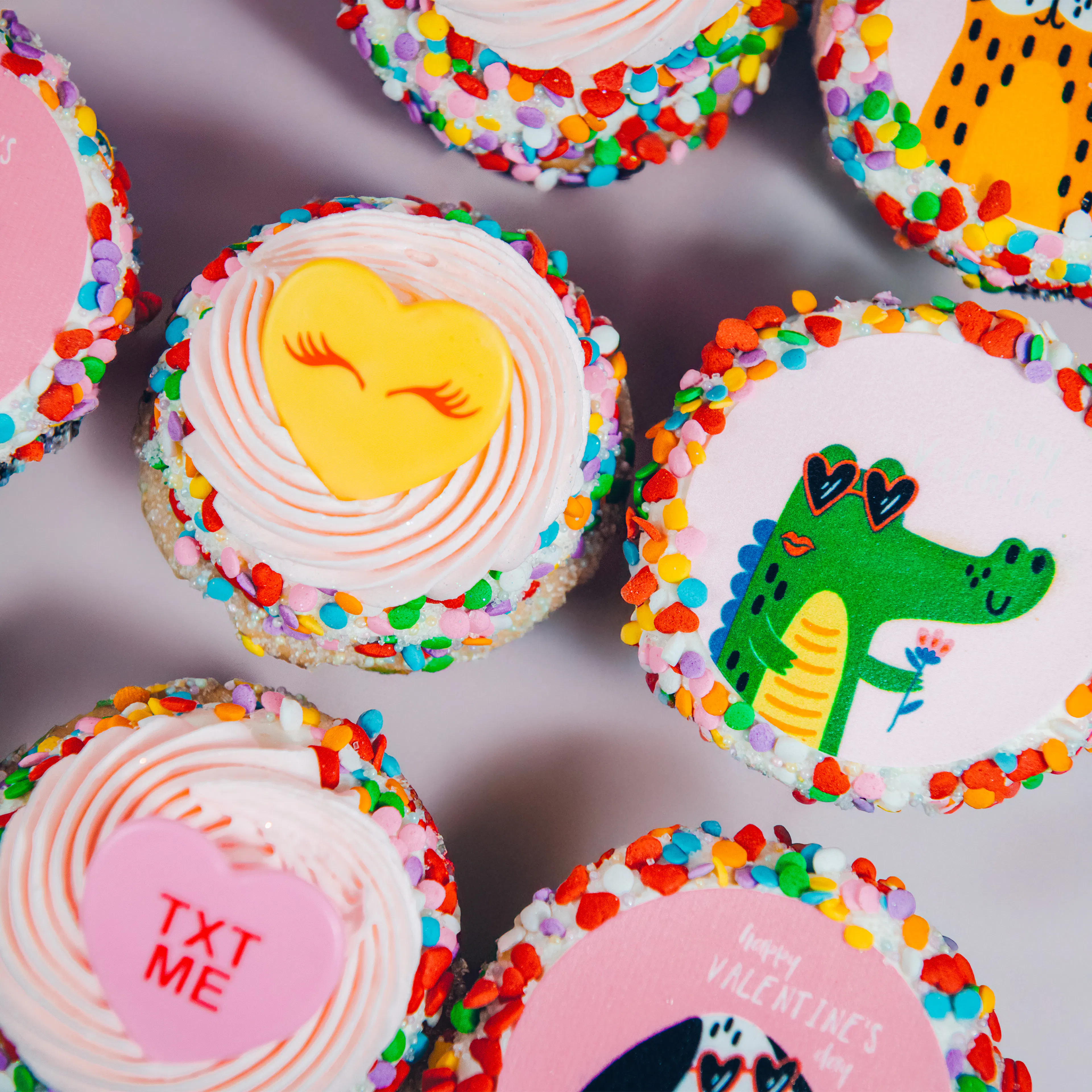 Party Animal Valentine Cupcakes - 12 Pack by Trophy Cupcakes - Alternate image 3