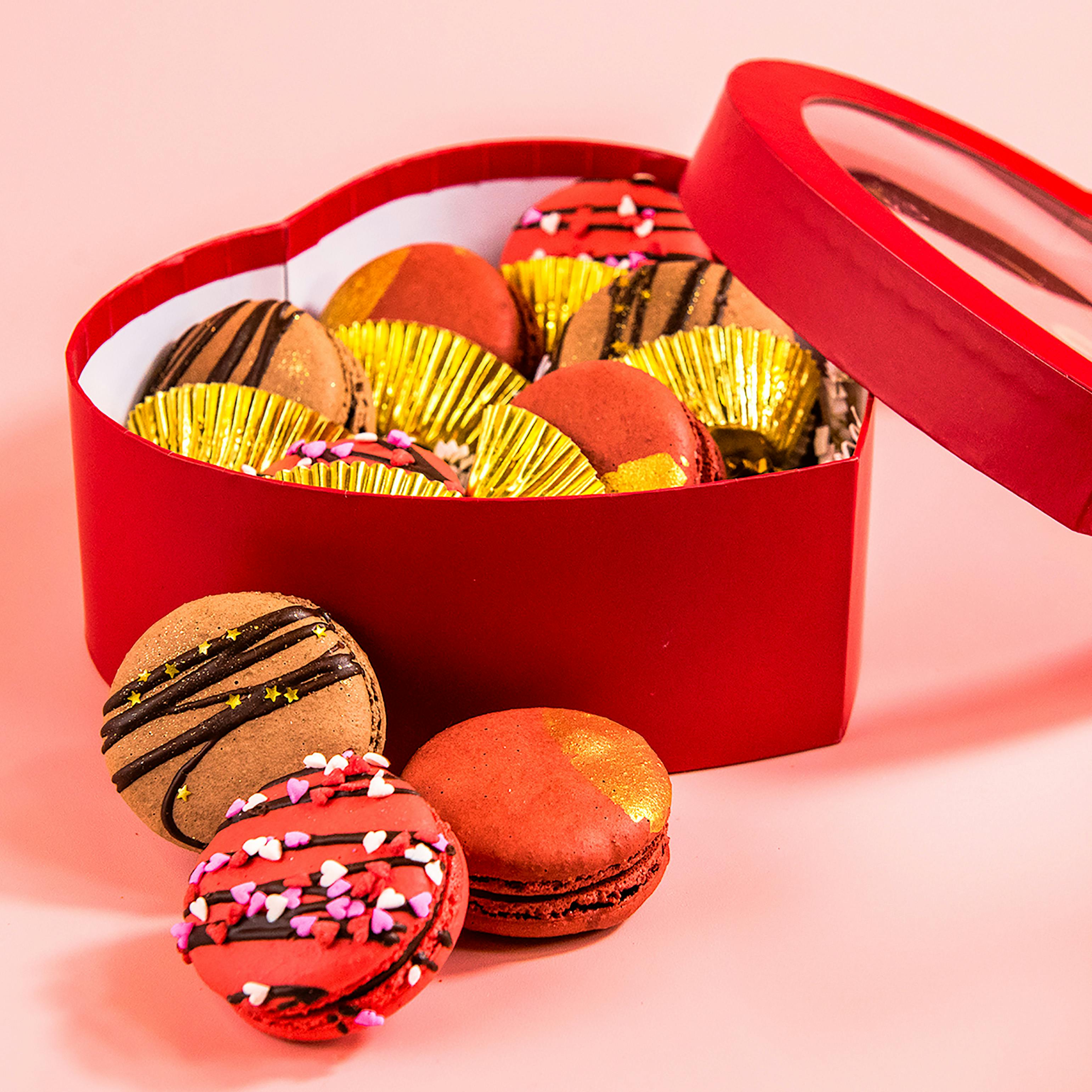 Heart-Shaped Macaron Box - 18 Pack by Trophy Cupcakes - Alternate image 3