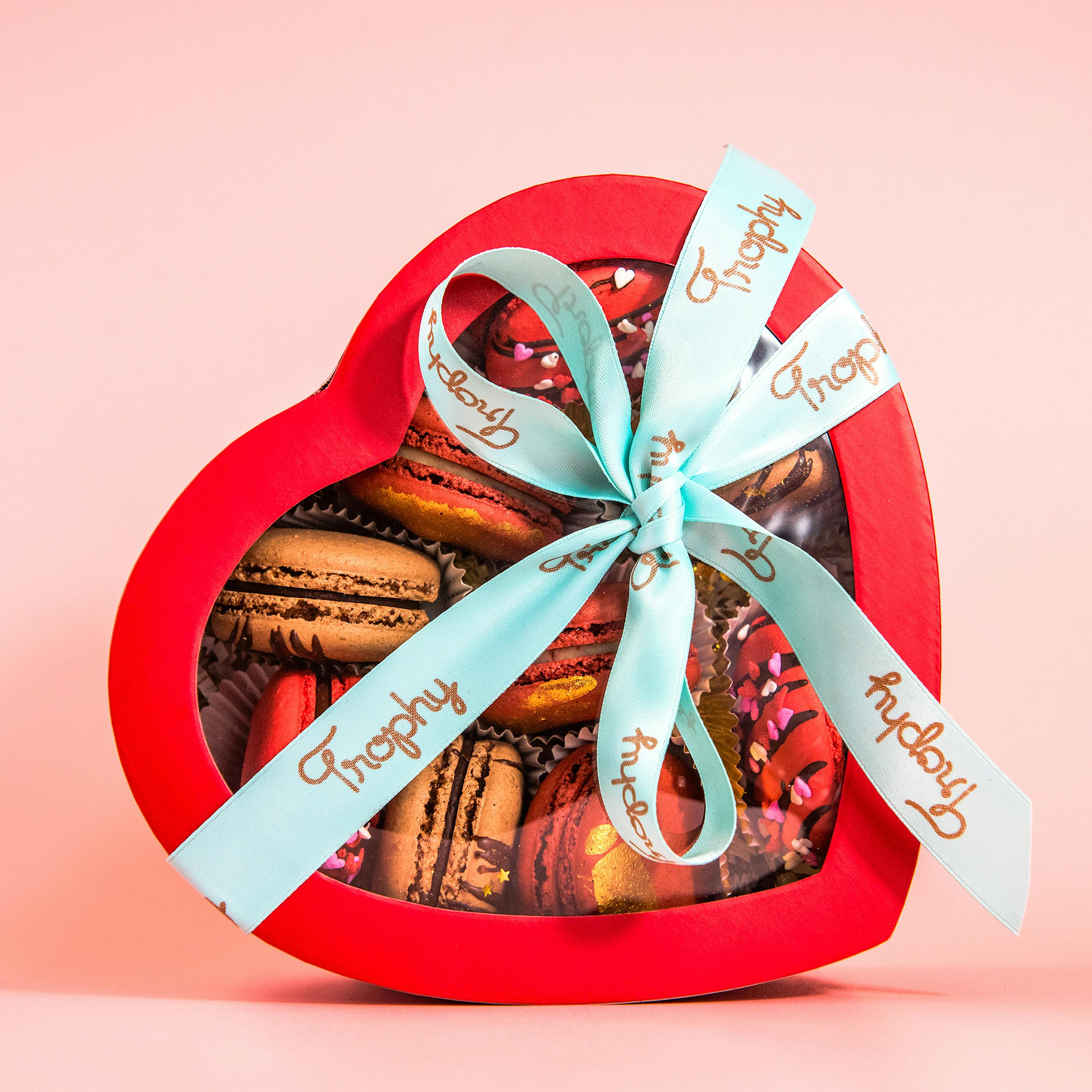 Heart-Shaped Macaron Box - 18 Pack by Trophy Cupcakes