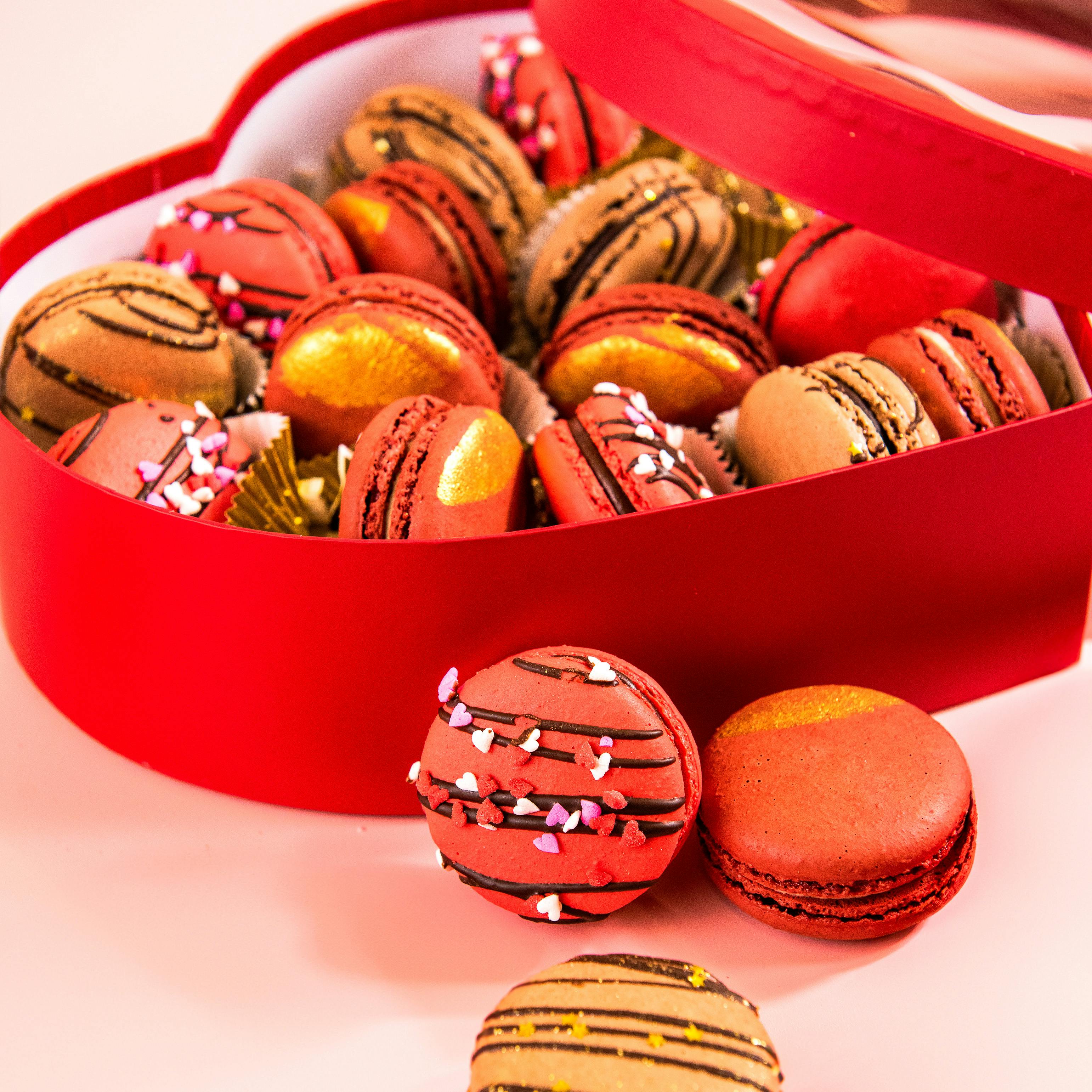 Heart-Shaped Macaron Box - 18 Pack by Trophy Cupcakes - Alternate image 2