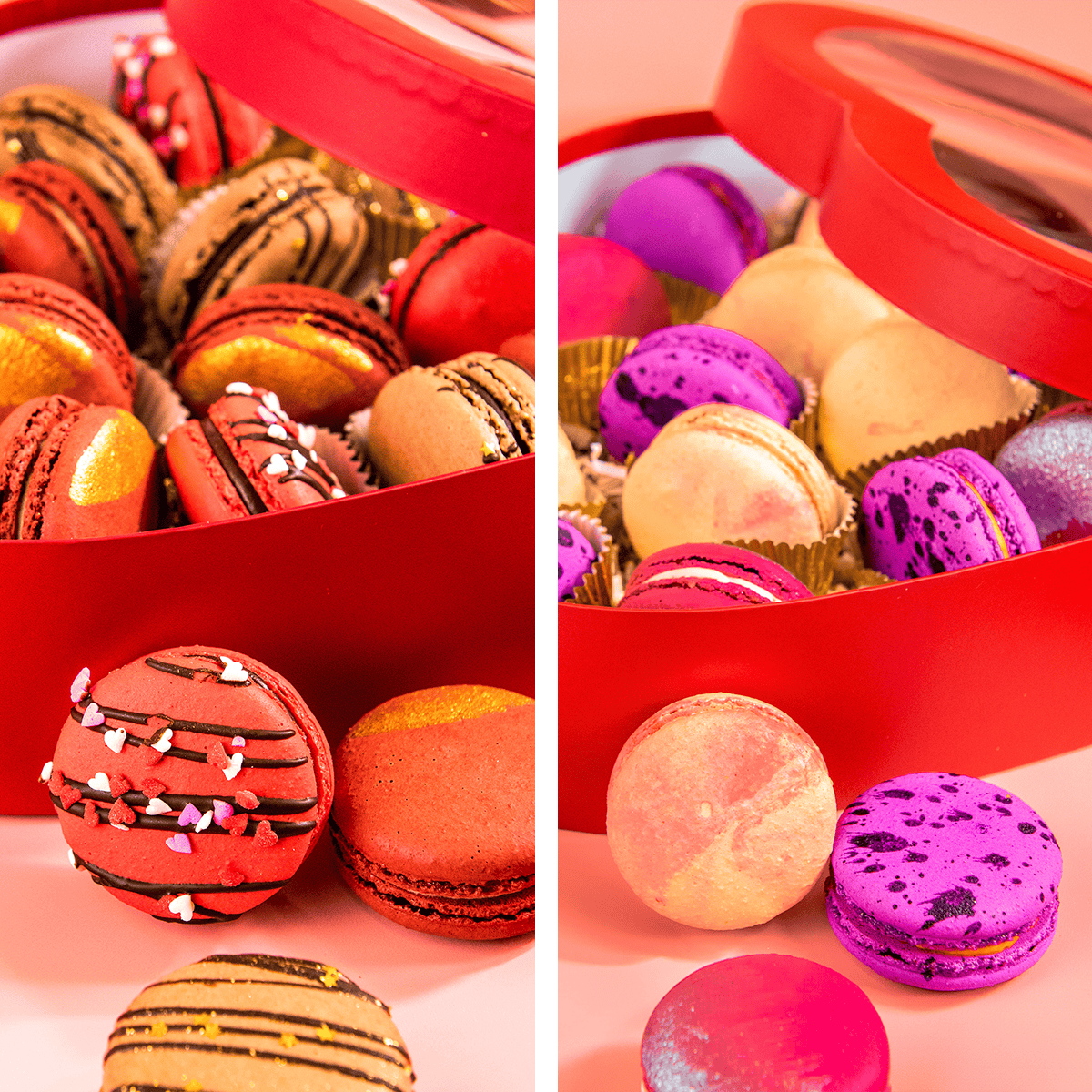 Heart-Shaped Macaron Box - 18 Pack by Trophy Cupcakes - Alternate image 1