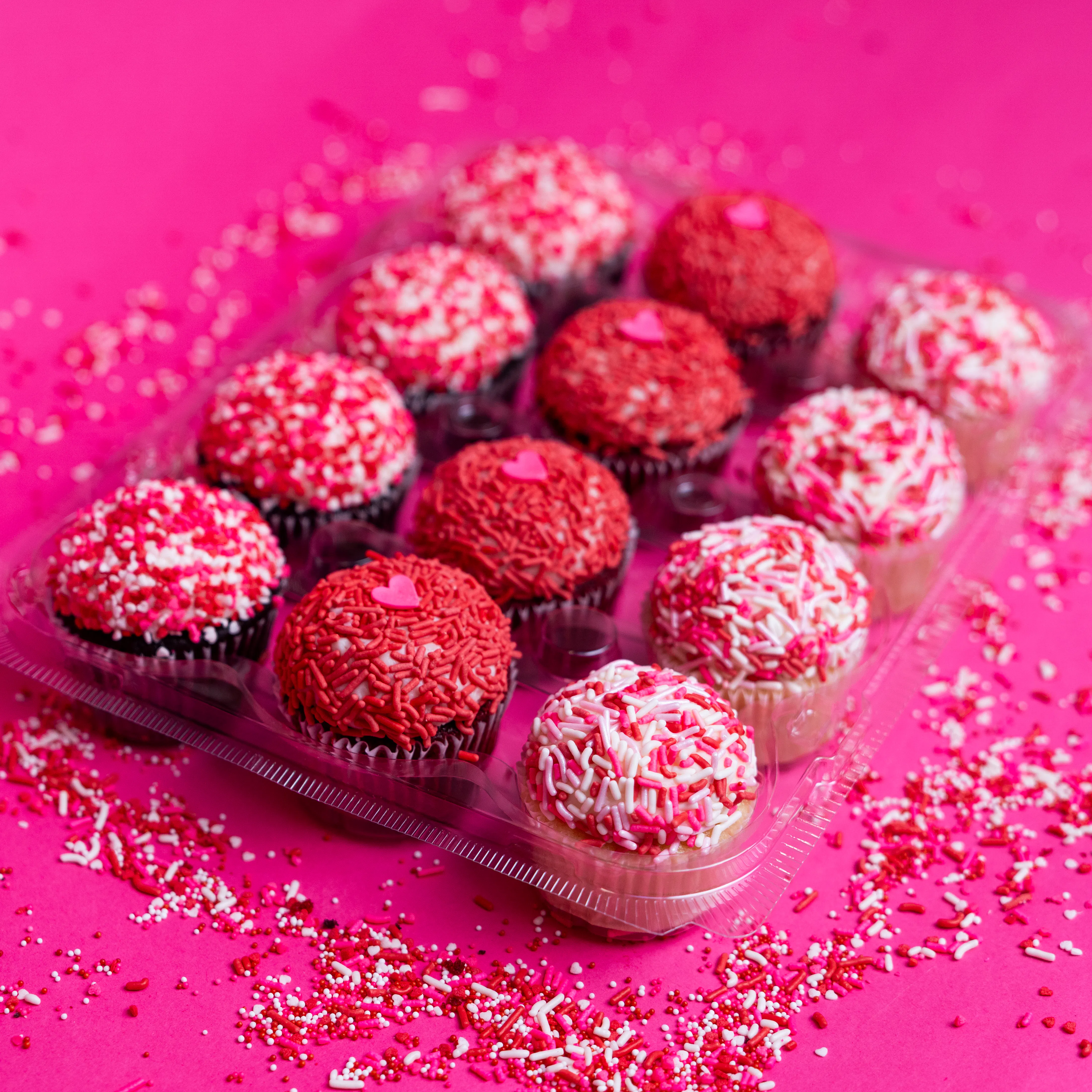 Valentine's Day Explosion® Cupcakes - 12 Pack by Flour Shop - Alternate image 1