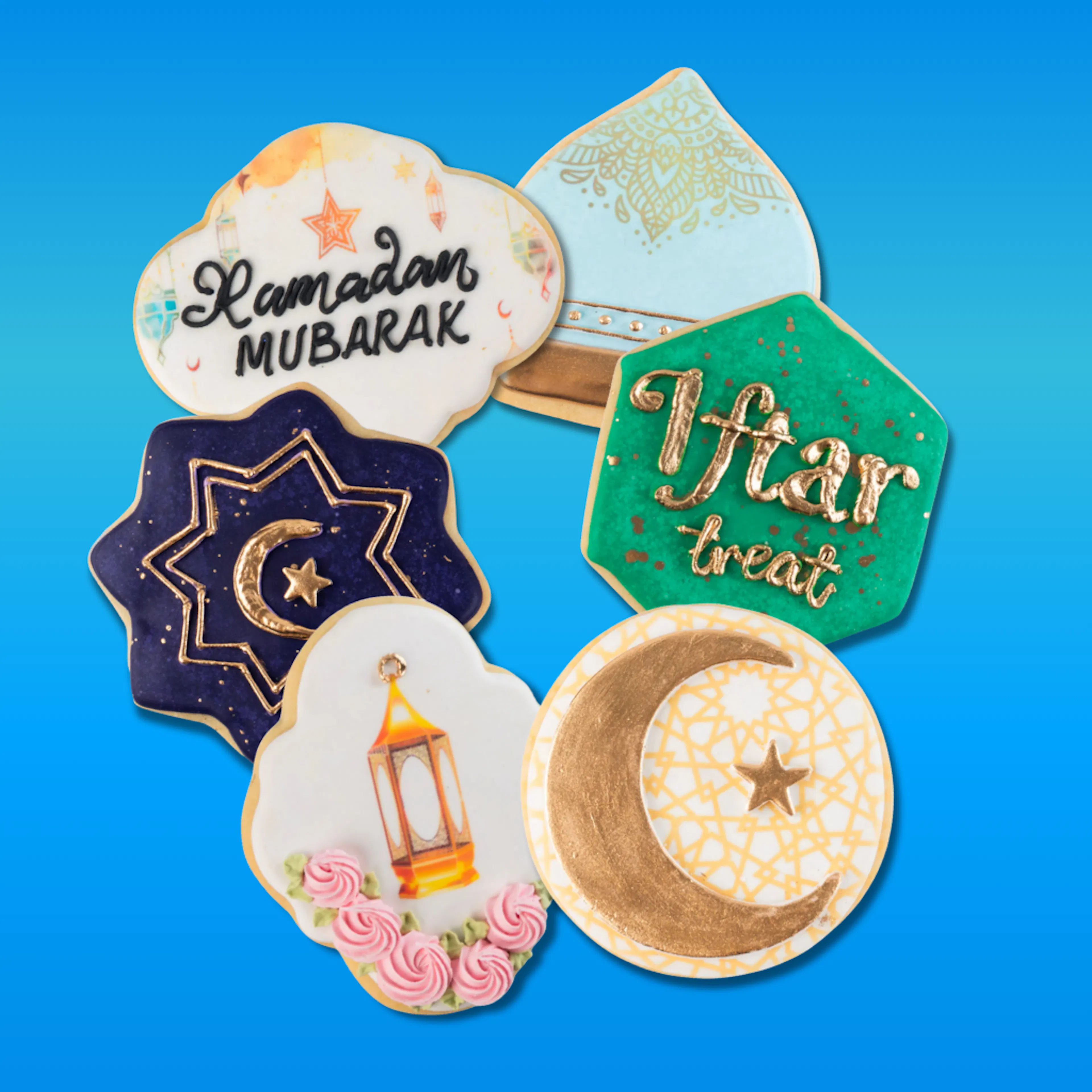Ramadan Decorated Butter Cookies by Dessert Gallery