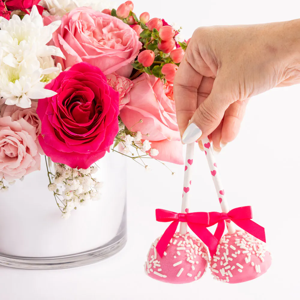 Valentine Red Velvet Cake Pops - 12 Pack by Sweet E's Bake Shop - Alternate image 1