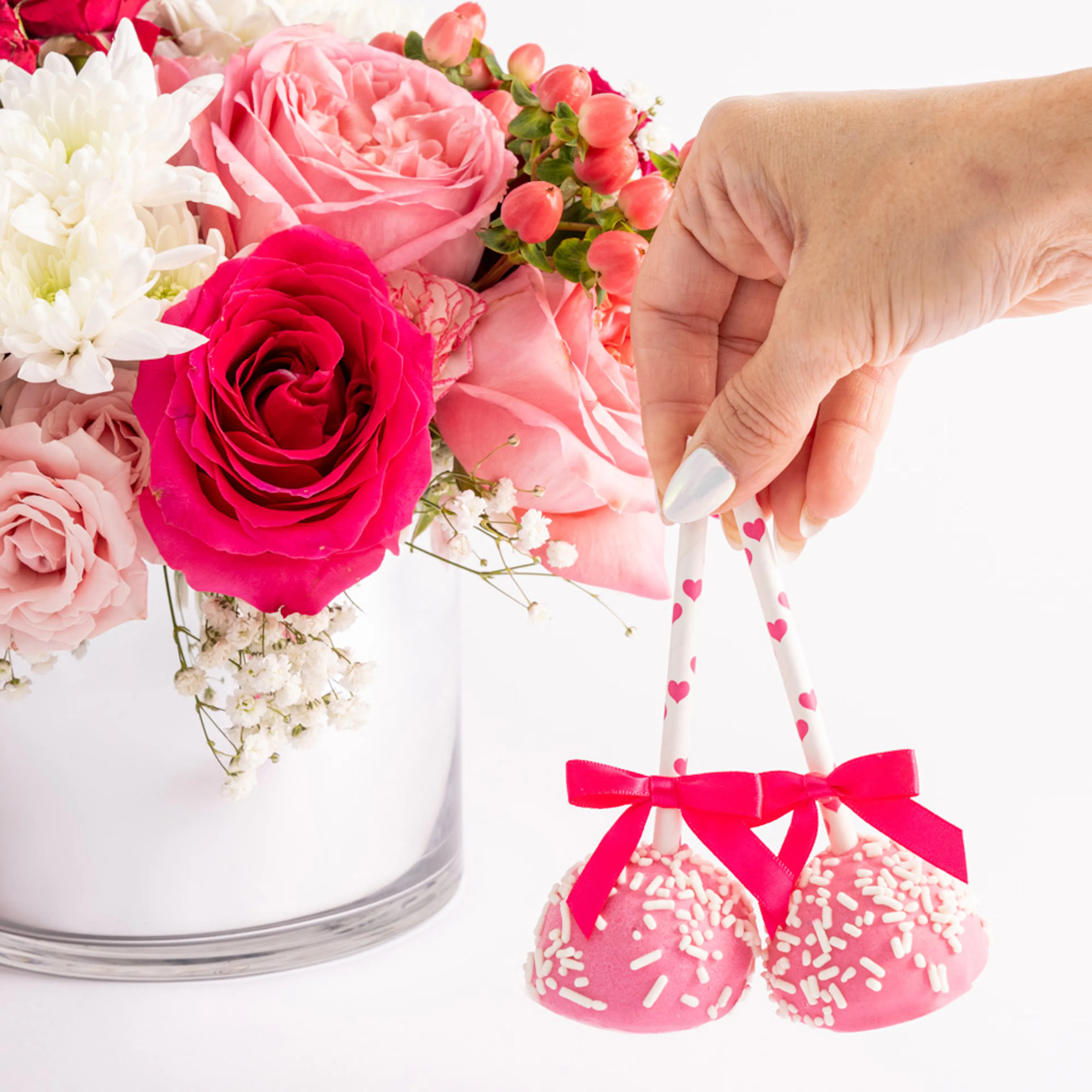 Valentine Red Velvet Cake Pops - 12 Pack by Sweet E's Bake Shop - Alternate image 1