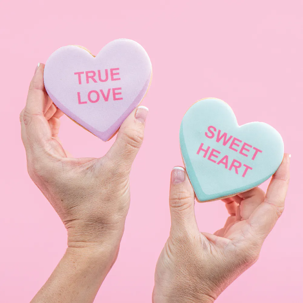 Conversation Heart Shortbread Cookies by Sweet E's Bake Shop - Alternate image 2