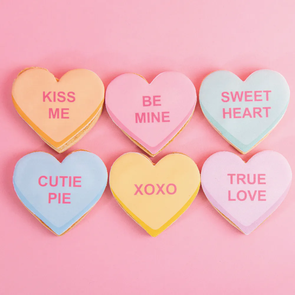 Conversation Heart Shortbread Cookies by Sweet E's Bake Shop - Alternate image 1