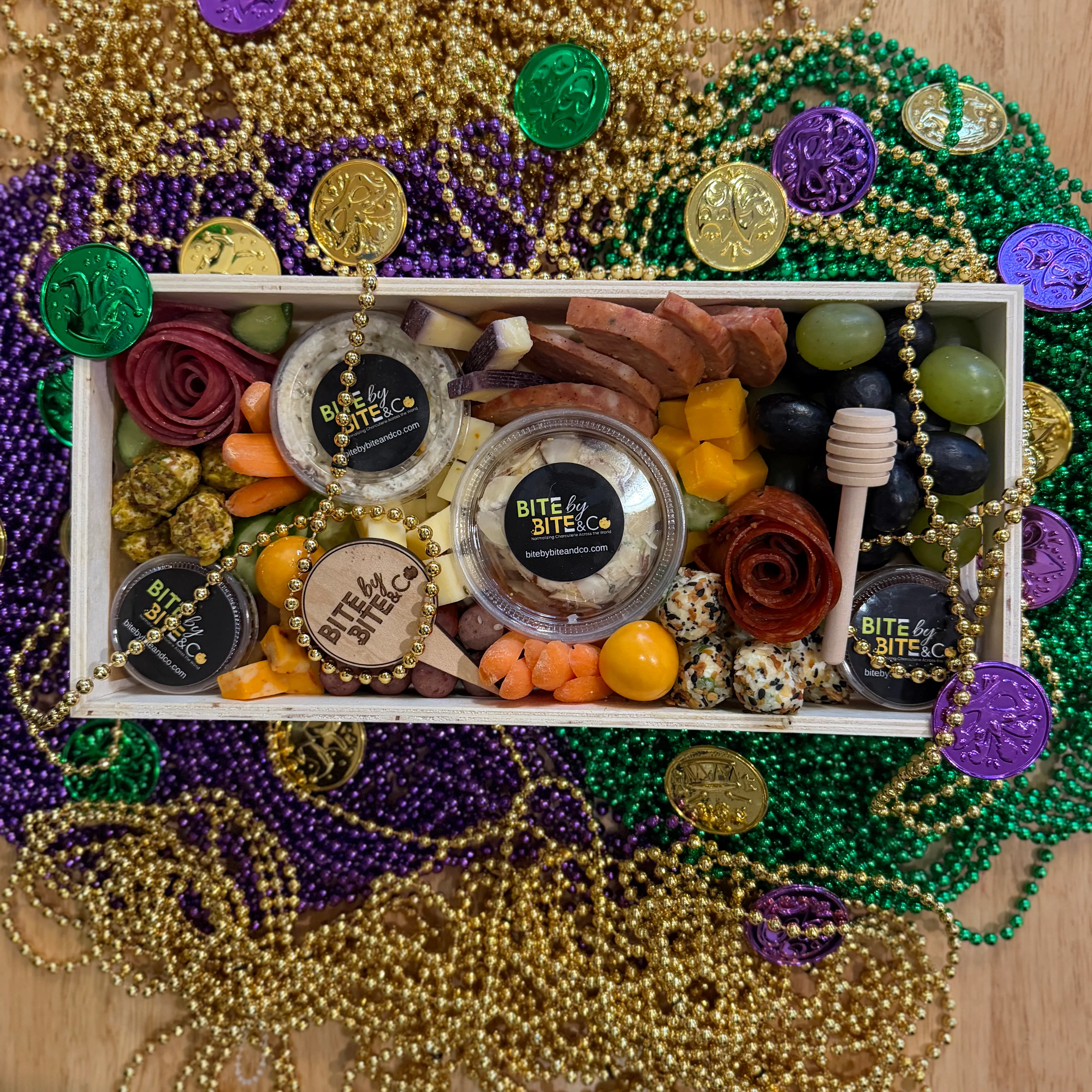 Mardi Gras Charcuterie Board for 2-4 by Bite by Bite & Co