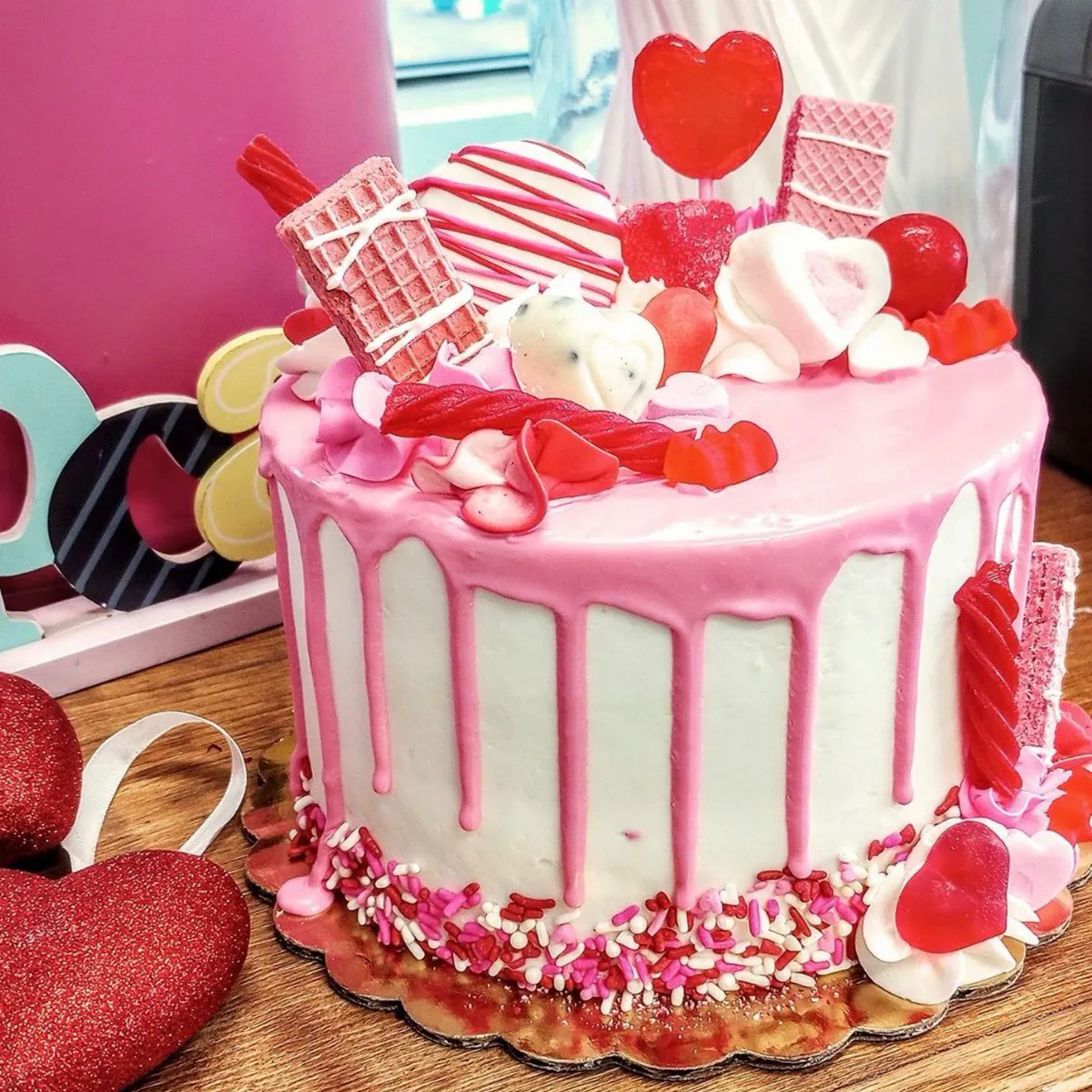 Valentine's Day Candy Cake by Blue Owl Bakery