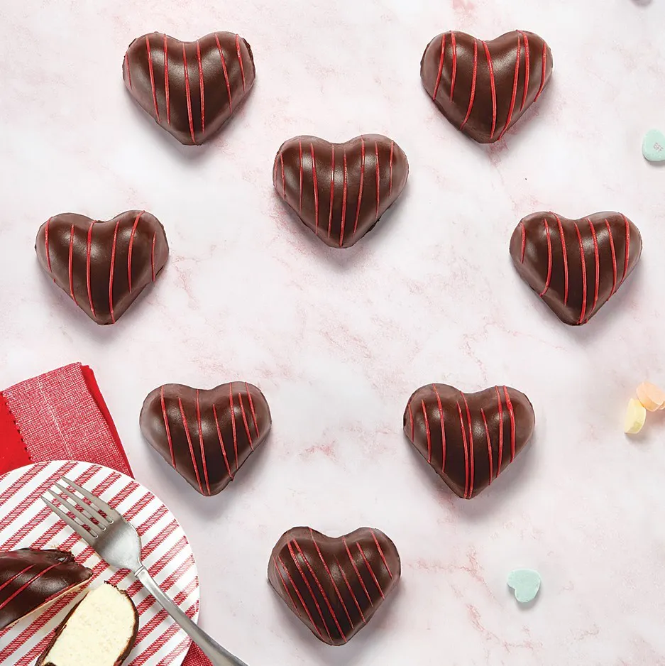 Valentine's Day Mini Ganache Cheesecake Hearts - 9 Pack by Junior's Cheesecake