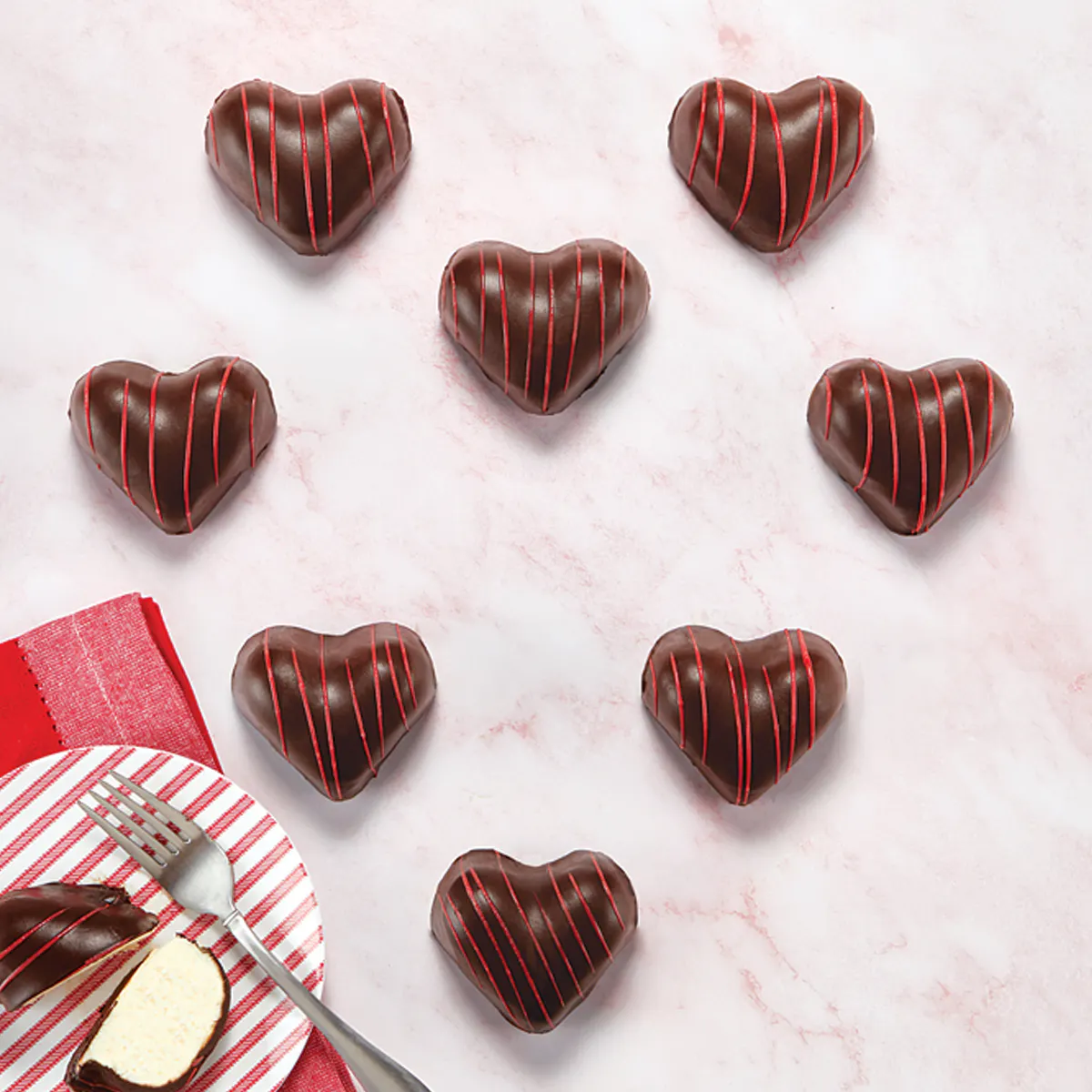 Valentine's Day Mini Ganache Cheesecake Hearts - 9 Pack by Junior's Cheesecake - Alternate image 2
