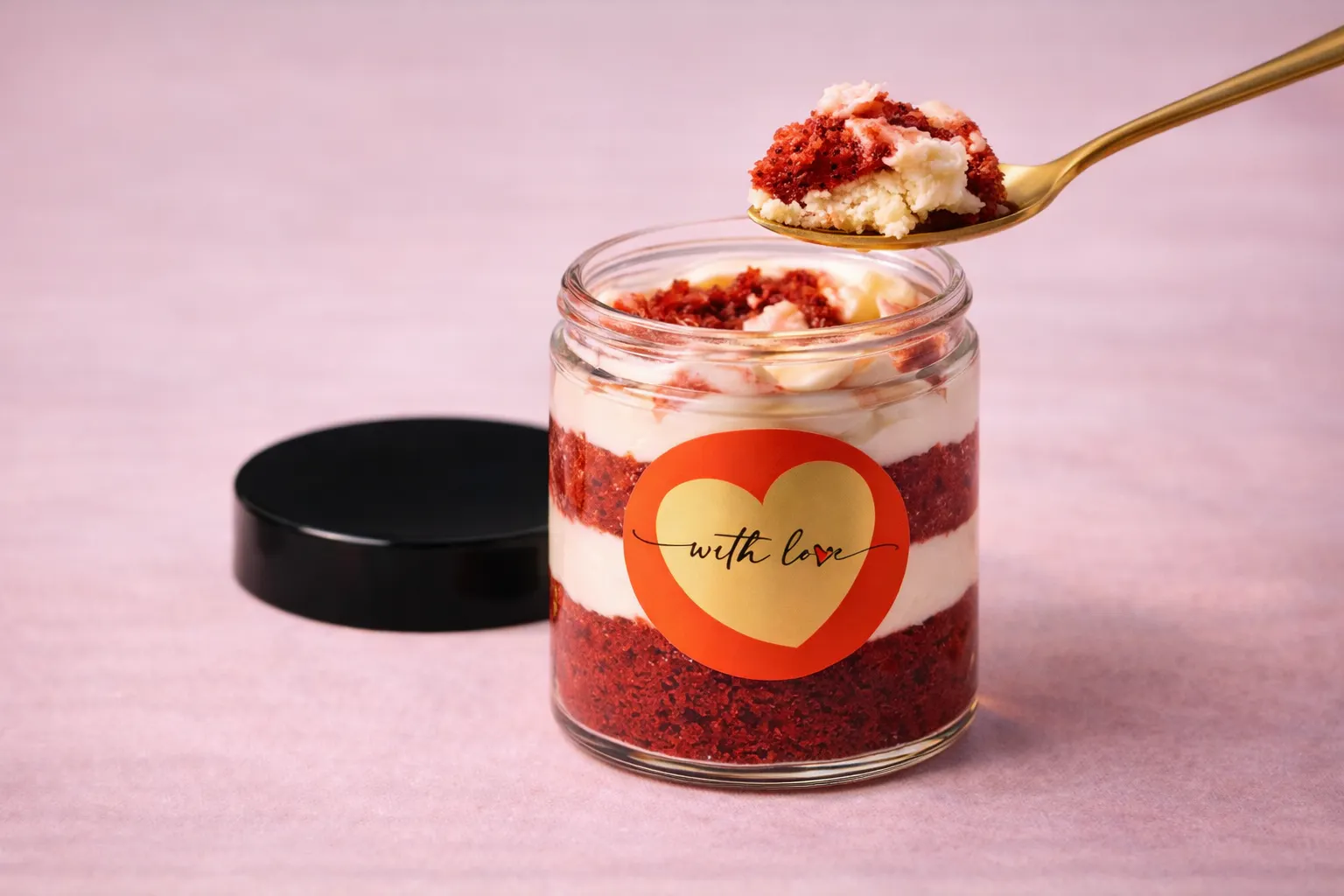 Valentine's Day "Love" Cupcake Jar Sampler - 4 Pack by Brooklyn Cupcake - Alternate image 3