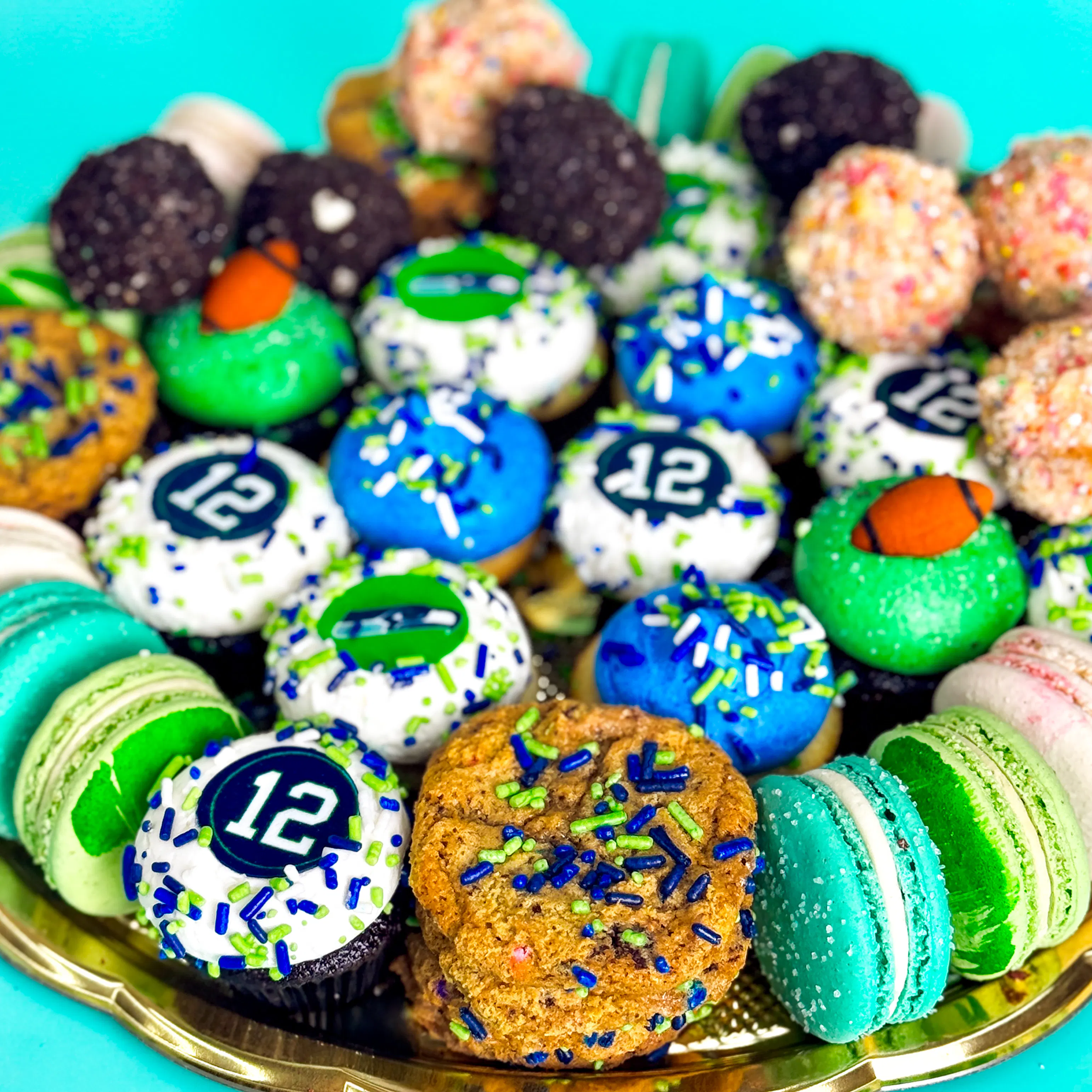 Seahawks Dessert Sampler Party Platter by Trophy Cupcakes - Alternate image 2