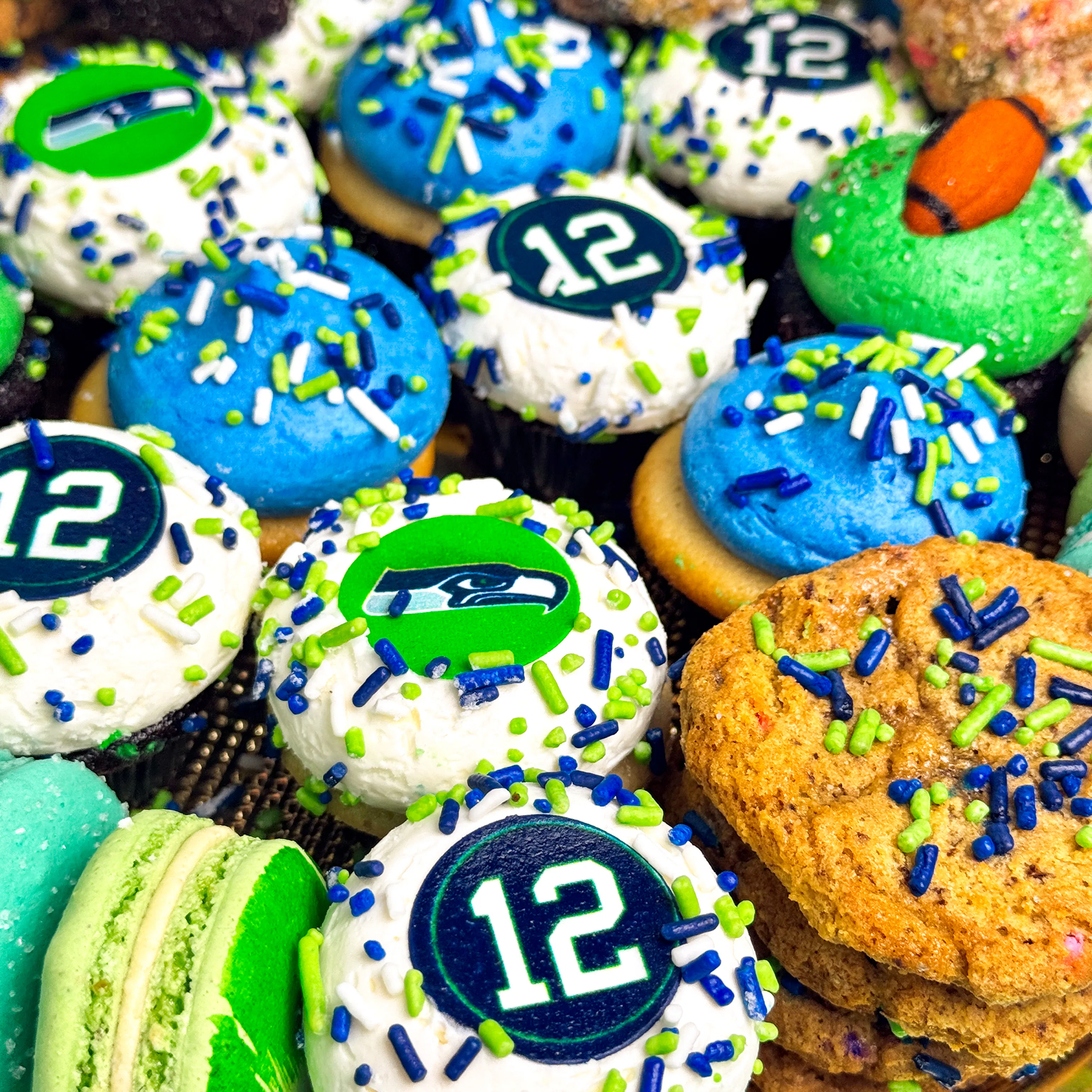 Seahawks Dessert Sampler Party Platter by Trophy Cupcakes - Alternate image 1