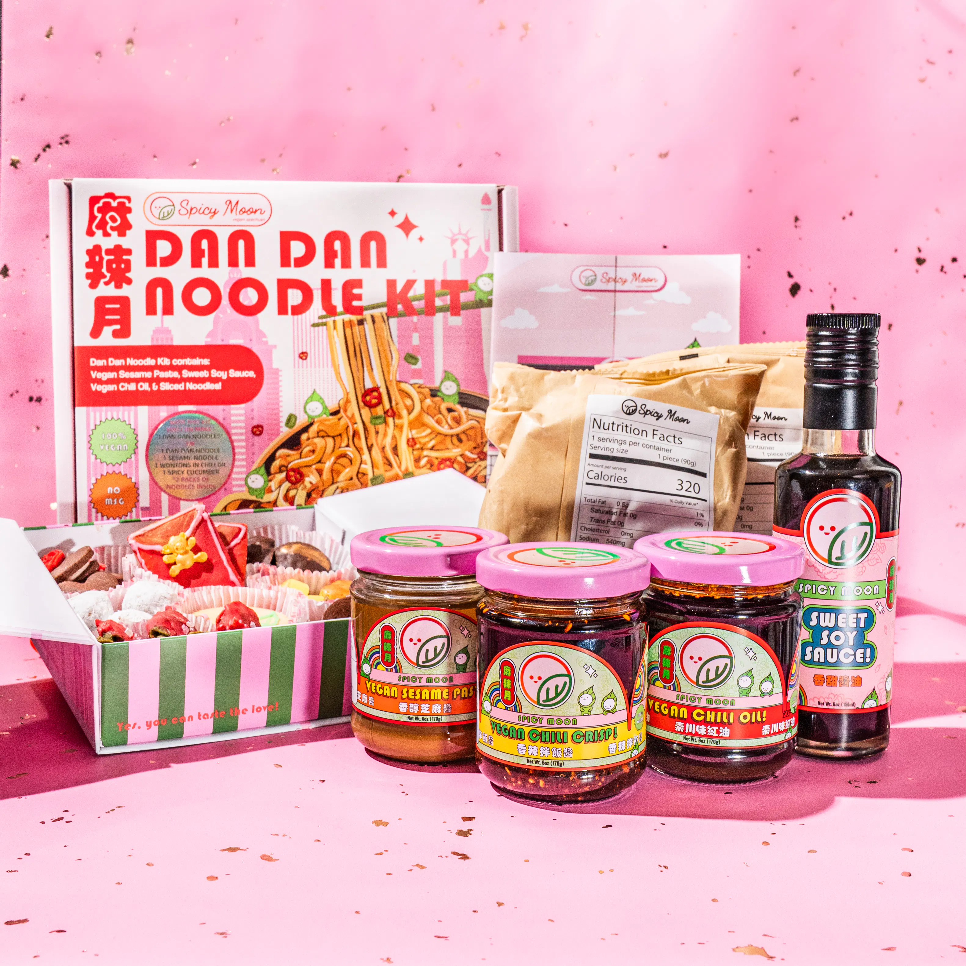 Lunar New Year Vegan Szechuan Noodle + Sweets Gift Set by Spicy Moon - Alternate image 1