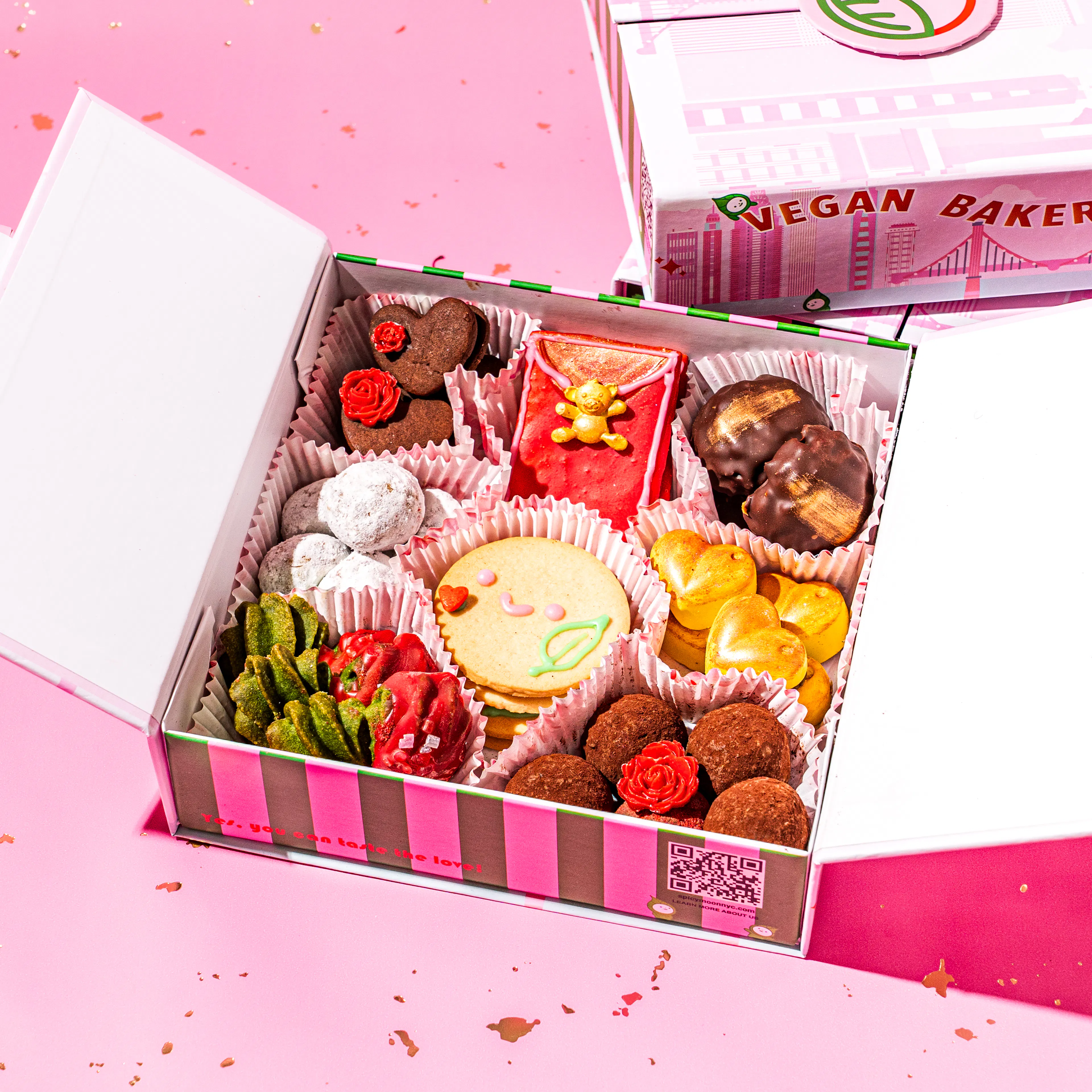 Lunar New Year Vegan Chocolate & Cookies Treasure Box by Spicy Moon
