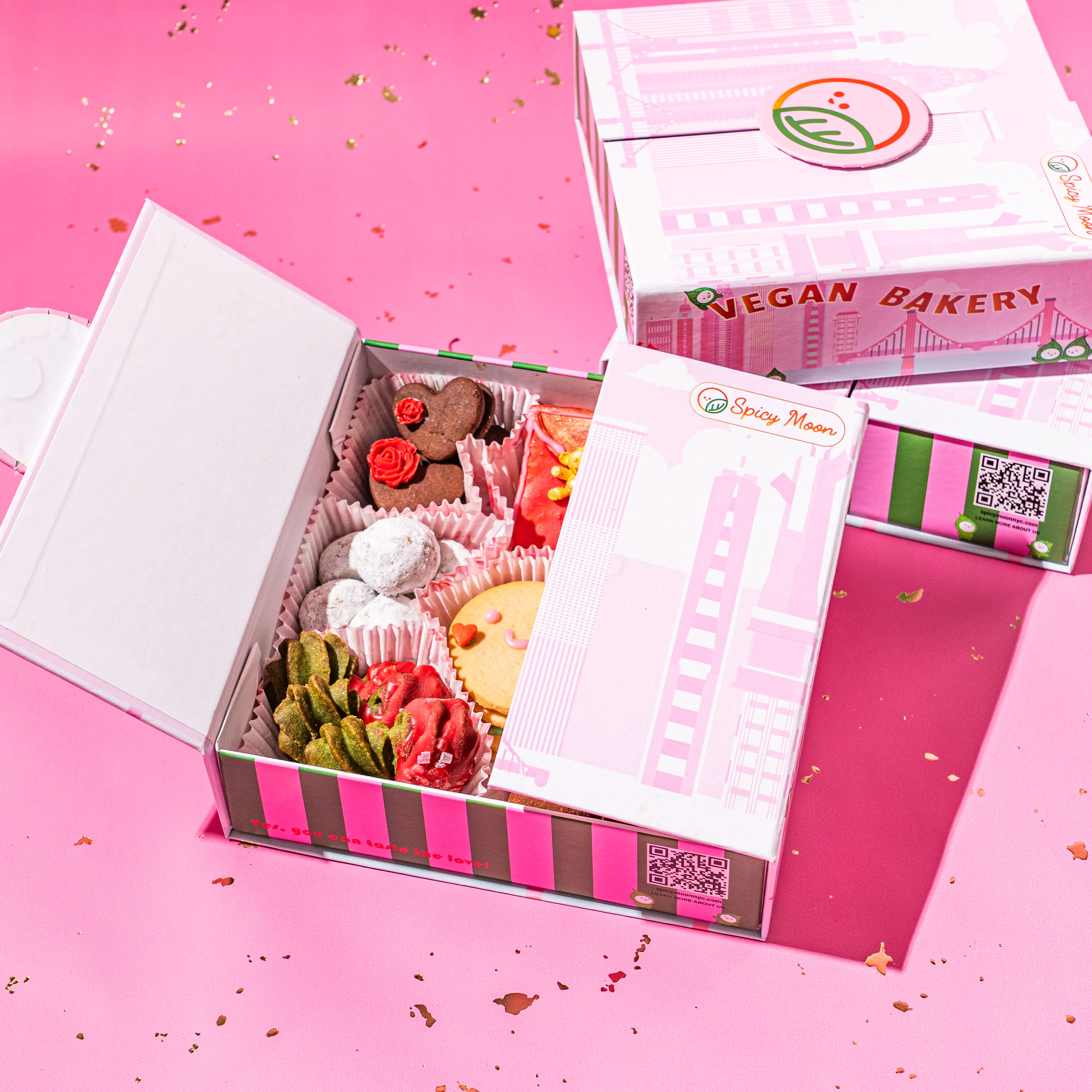 Lunar New Year Vegan Chocolate & Cookies Treasure Box by Spicy Moon - Alternate image 2