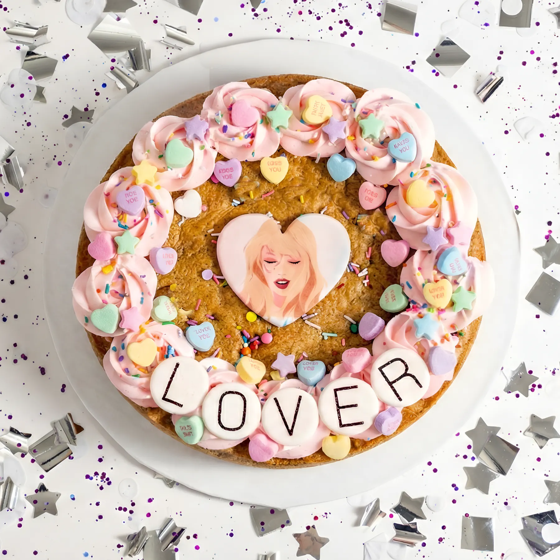 Swiftie Lover Valentine's Day Cookie Cake by Sweet E's Bake Shop