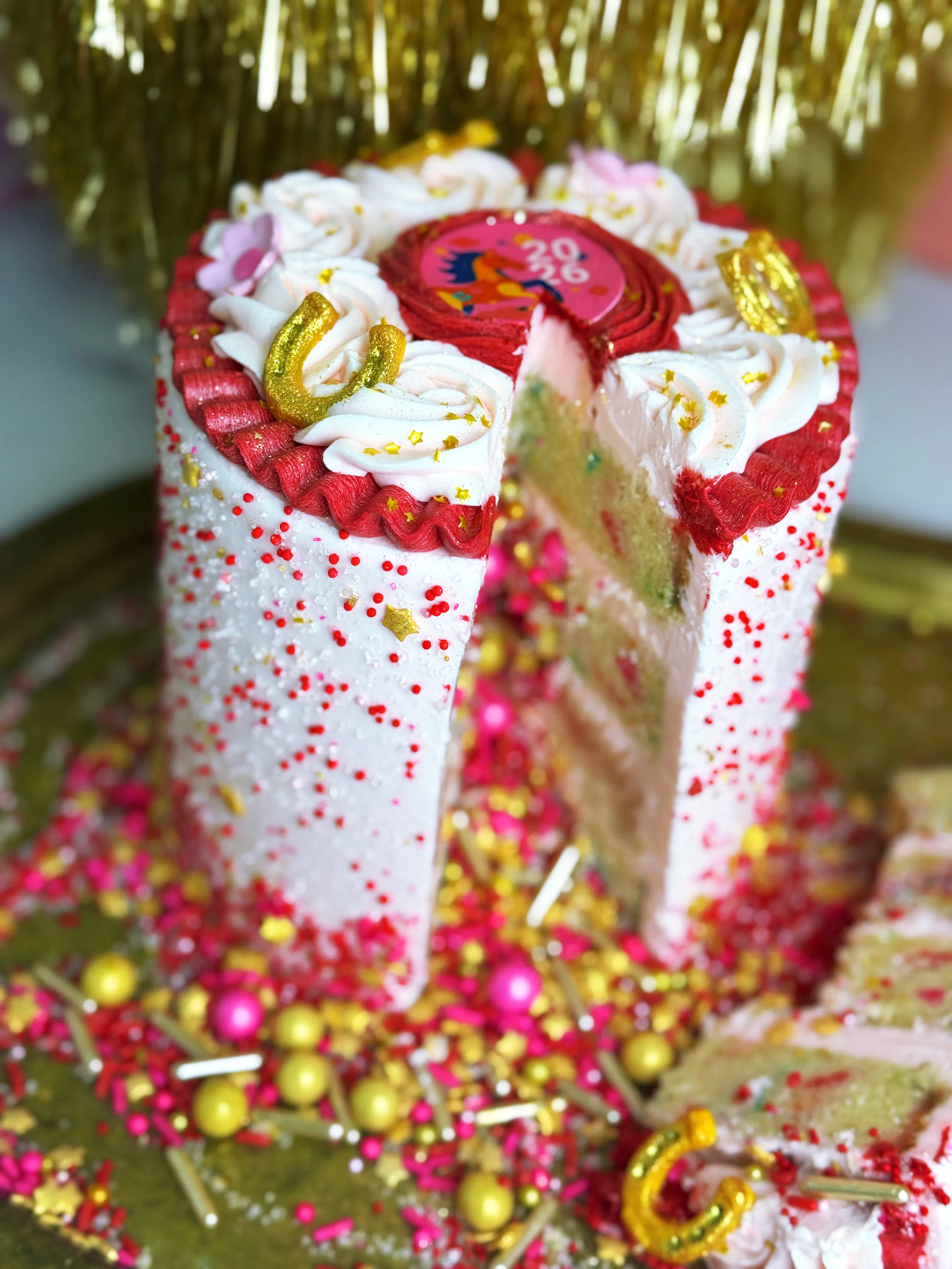 "Year of the Horse" Lunar New Year Celebration Cake by Trophy Cupcakes - Alternate image 3