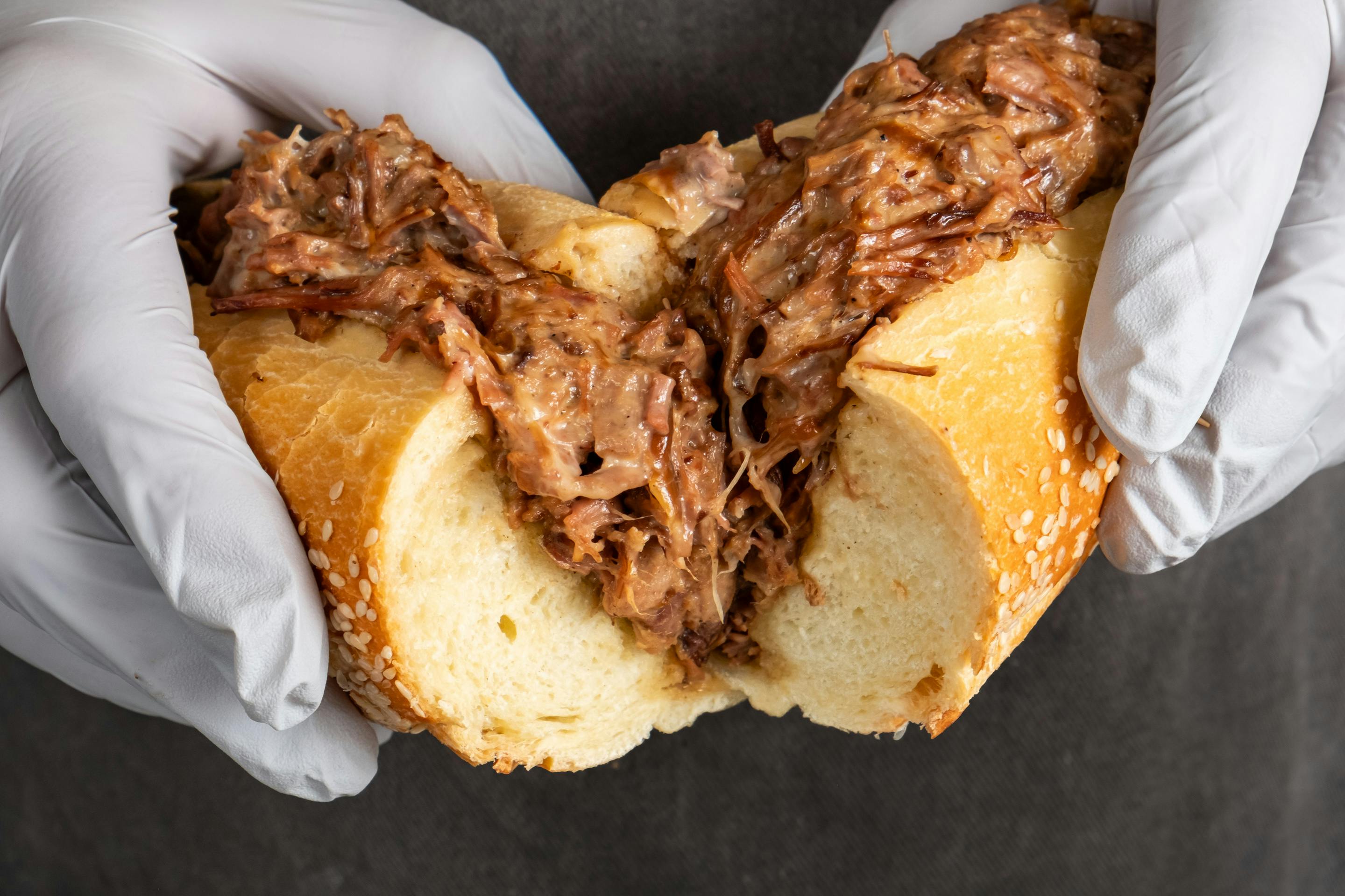 Brisket Cheesesteak Sandwich Kit for 4-6 by The Borscht Belt Delicatessen