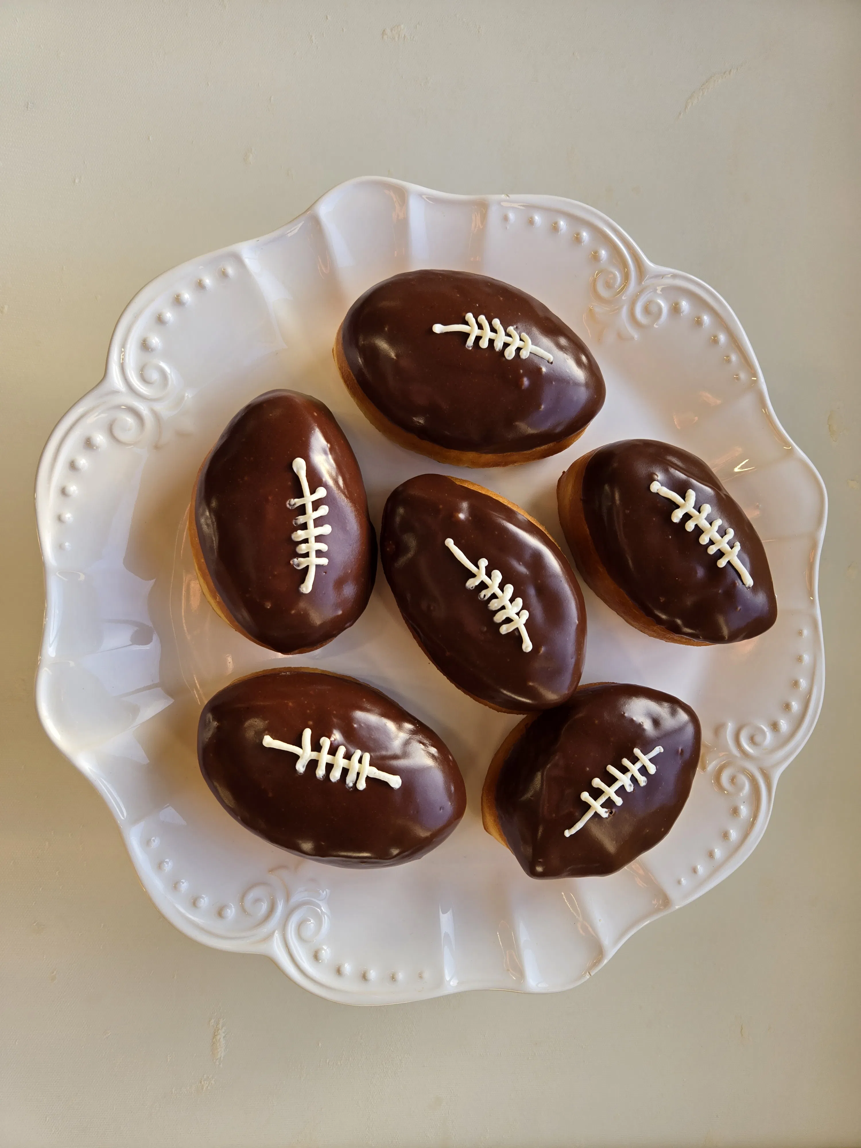 "Bismarks" Football Shaped Donut by Angel Food Bakery - Alternate image 1