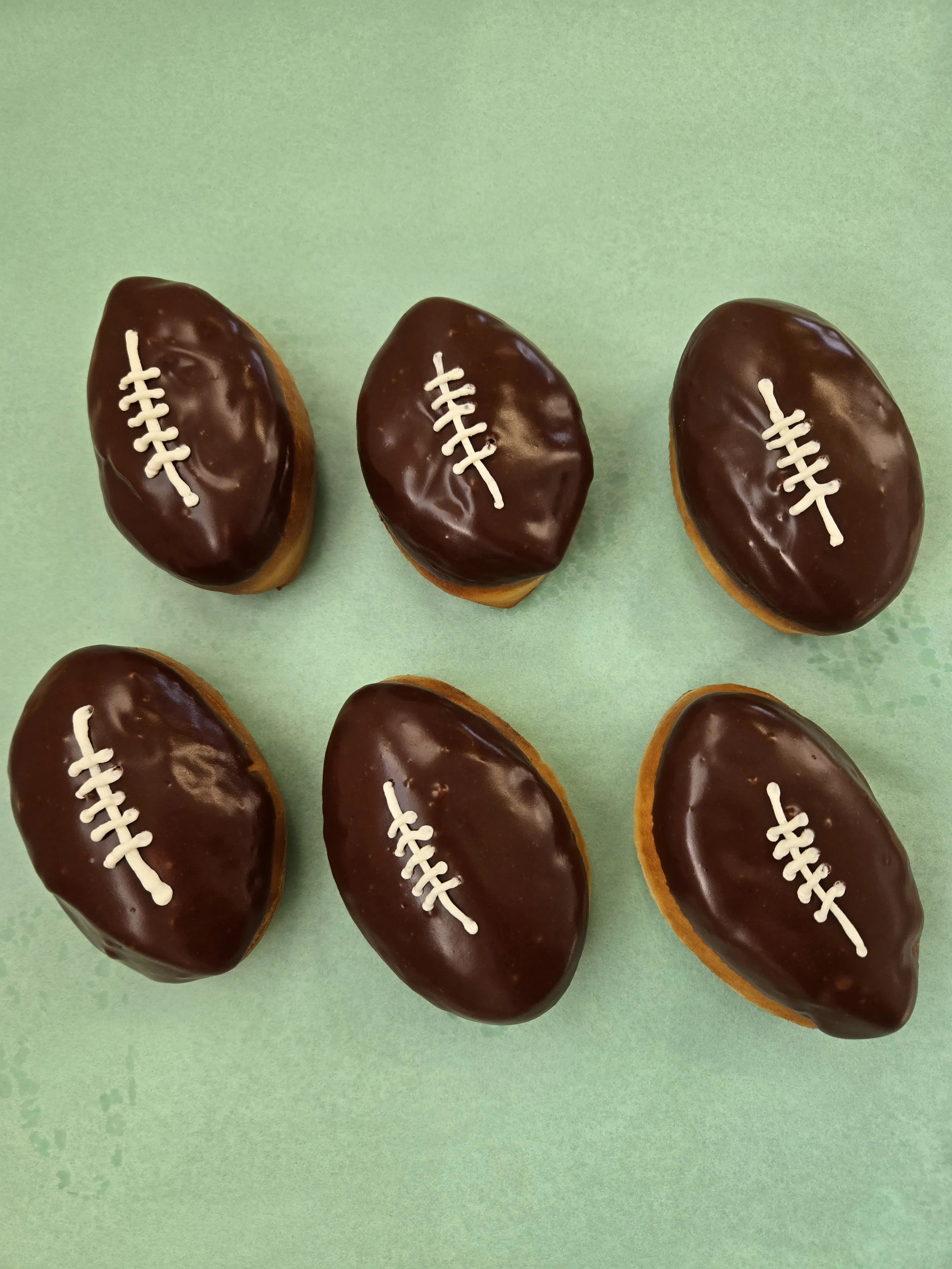 "Bismarks" Football Shaped Donut by Angel Food Bakery
