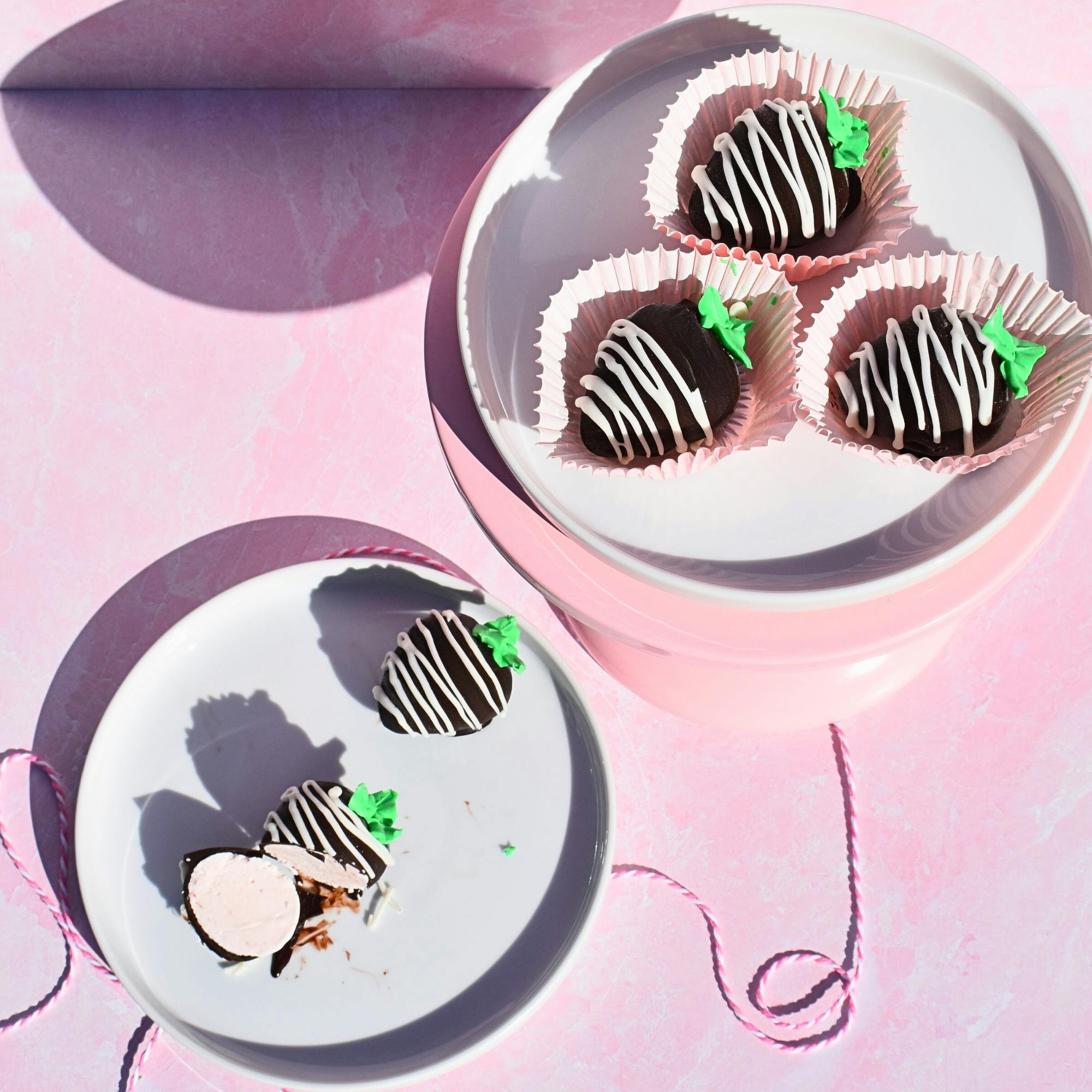 "Chocolate Covered Strawberries" Ice Cream Bites - 10 Pack by Andia's Ice Cream - Alternate image 2
